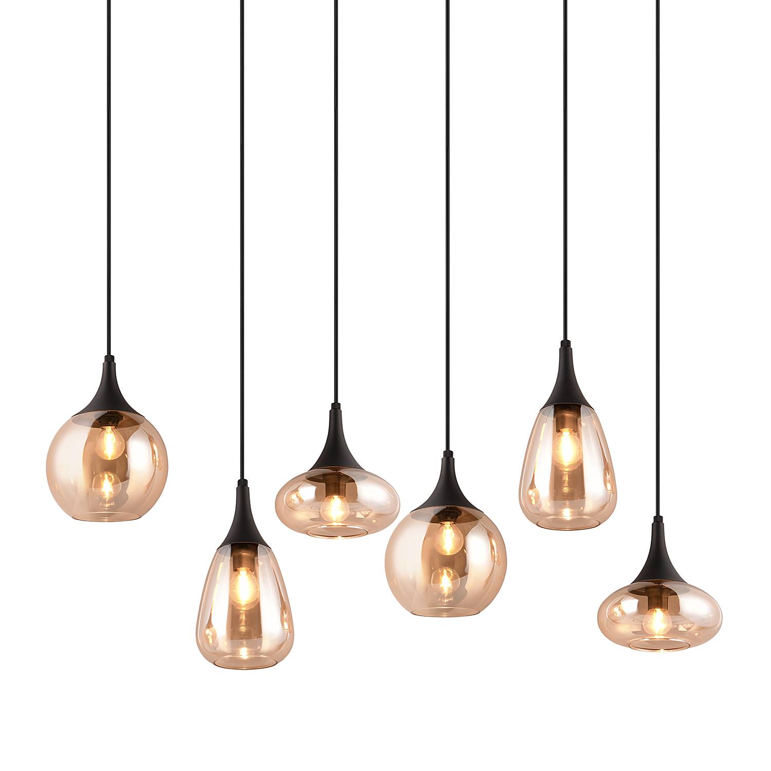 Lumina Pendelleuchte Glas Eisen