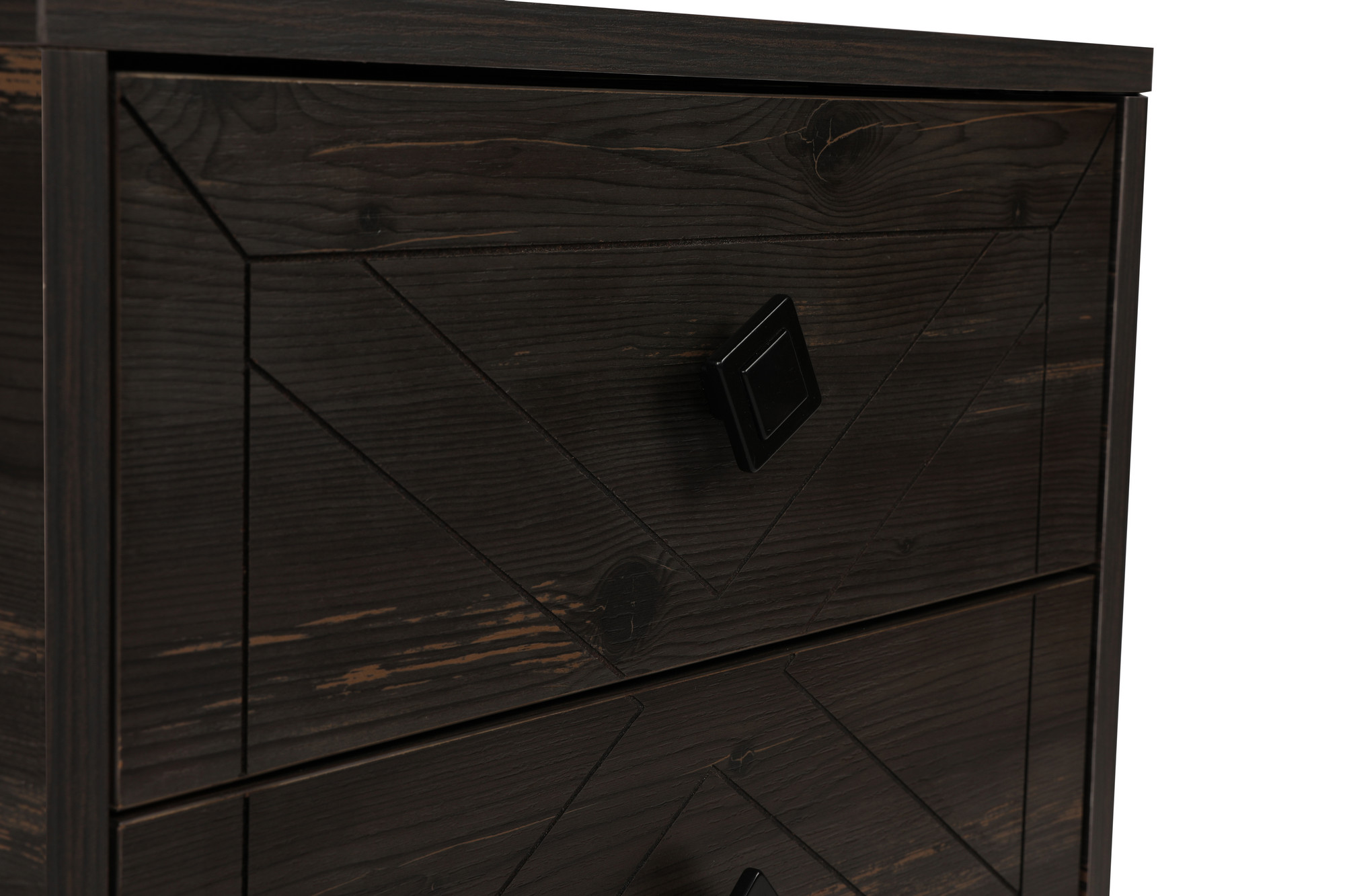 Luna Nightstand Wood Veneer Dark Brown