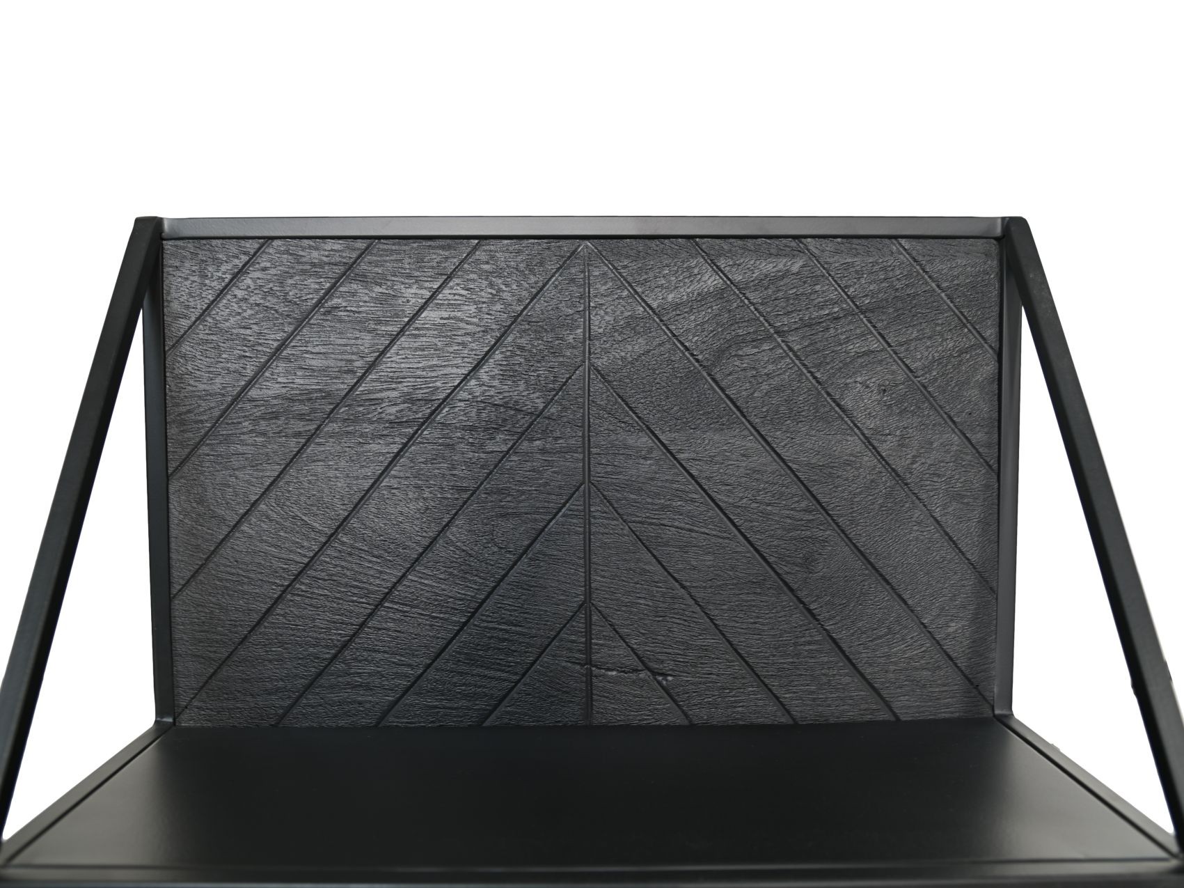 Verona Wandregal Mangoholz Metall Schwarz