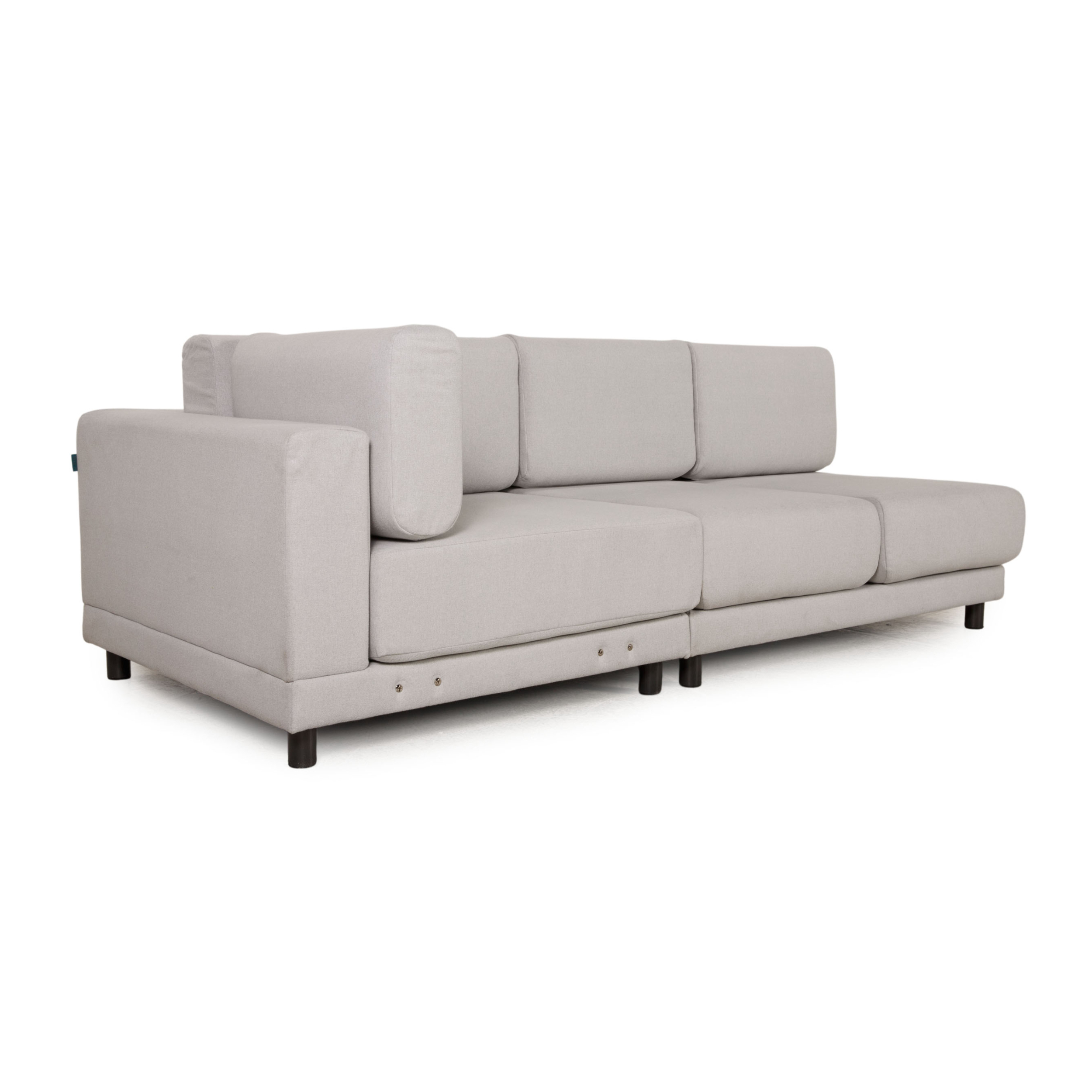 Pyllow Sofa 3-Sitzer Webstoff Grau