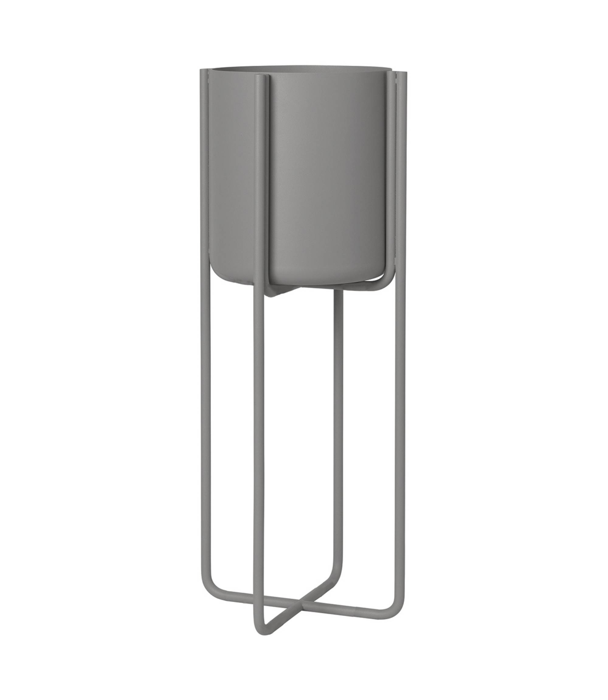 Kena Pflanzgefäß mit Gestell Steel Gray 55 x 22 cm 66018