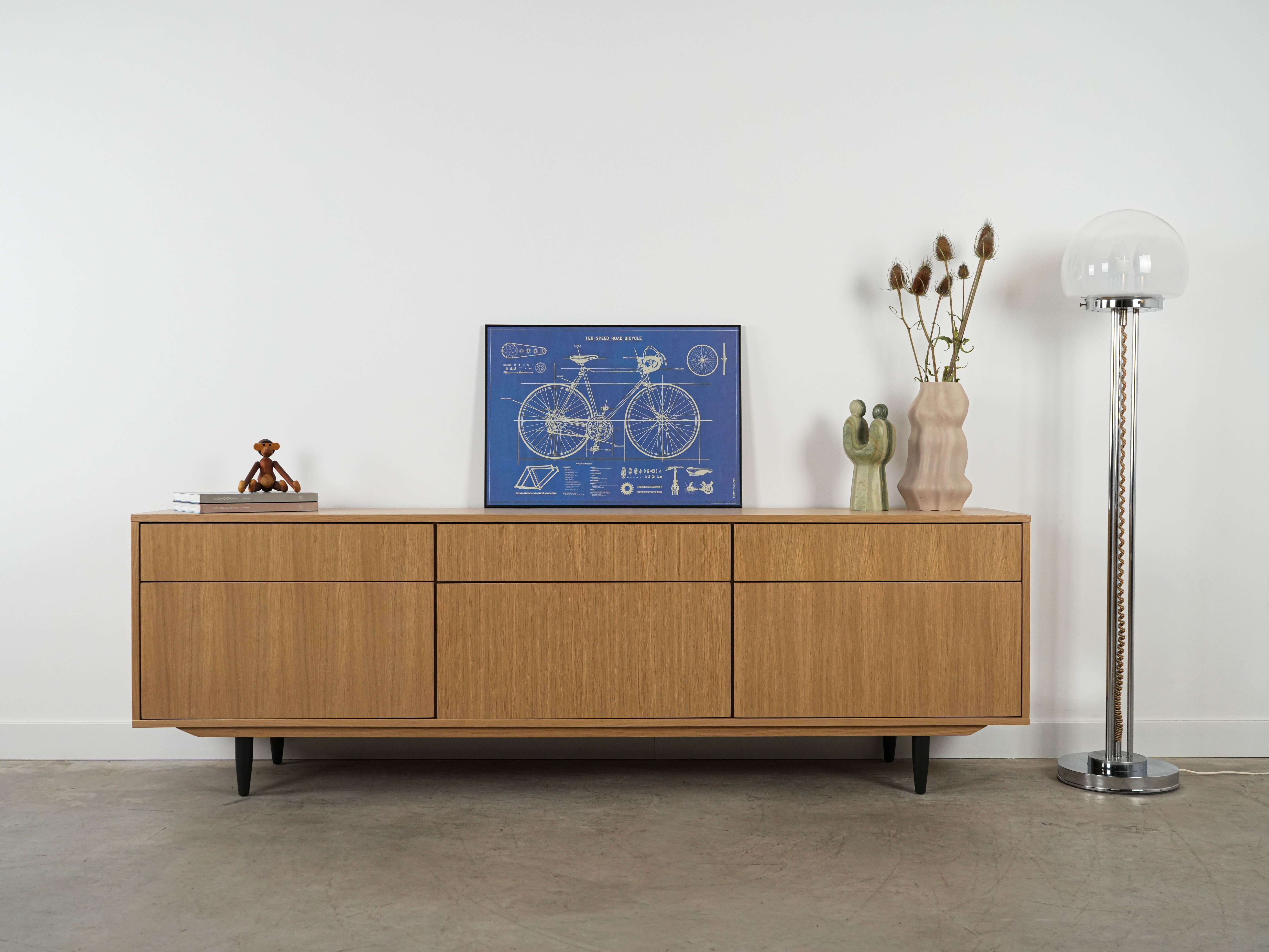 Floor lamp Metal Glass 1970s