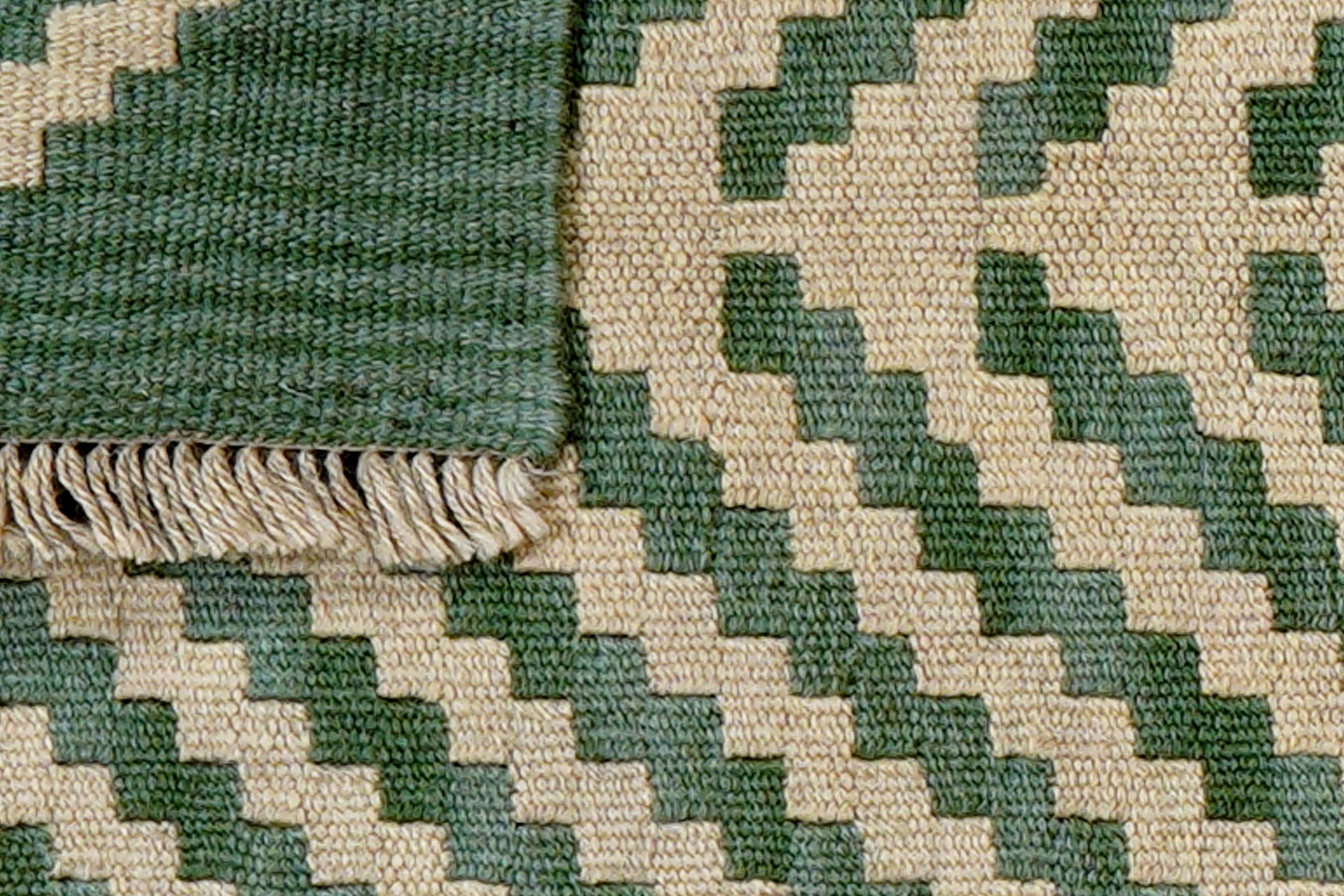 Kilim Gashgai Teppich Wolle Grün