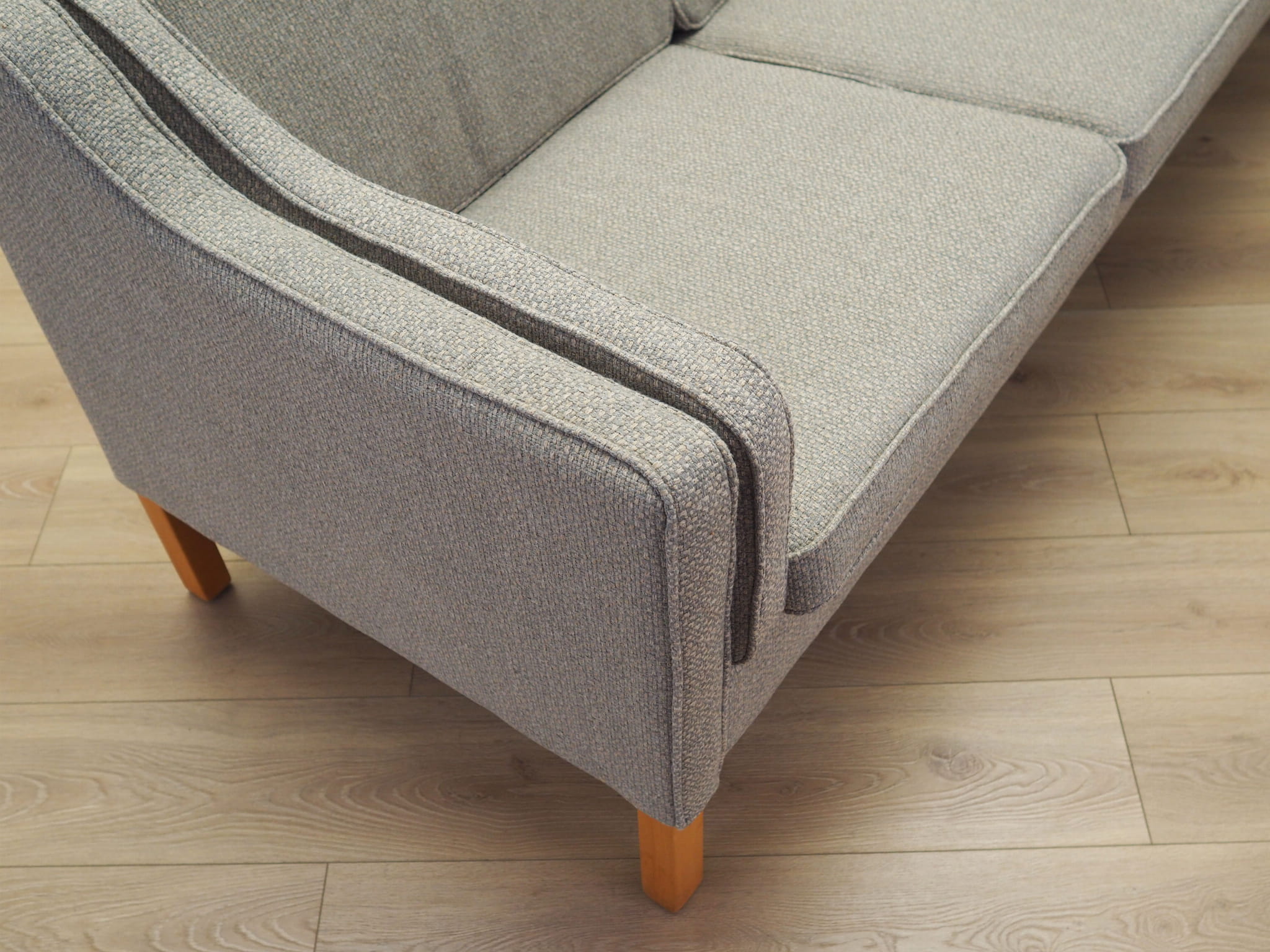 Vintage Sofa 3-seater Beech wood Textile Grey 1970s
