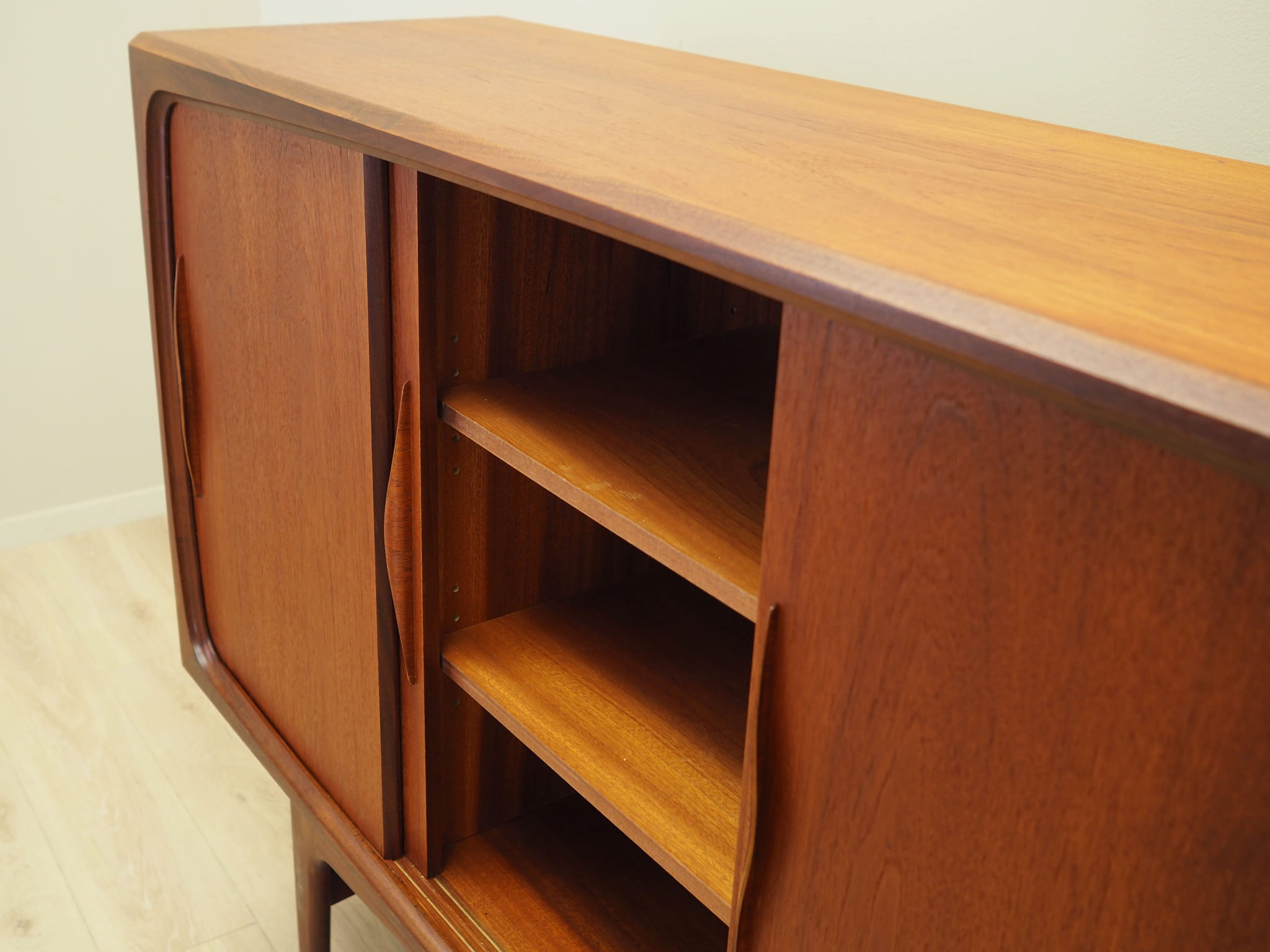 Teak highboard, Danish design, 1970s, production: Denmark