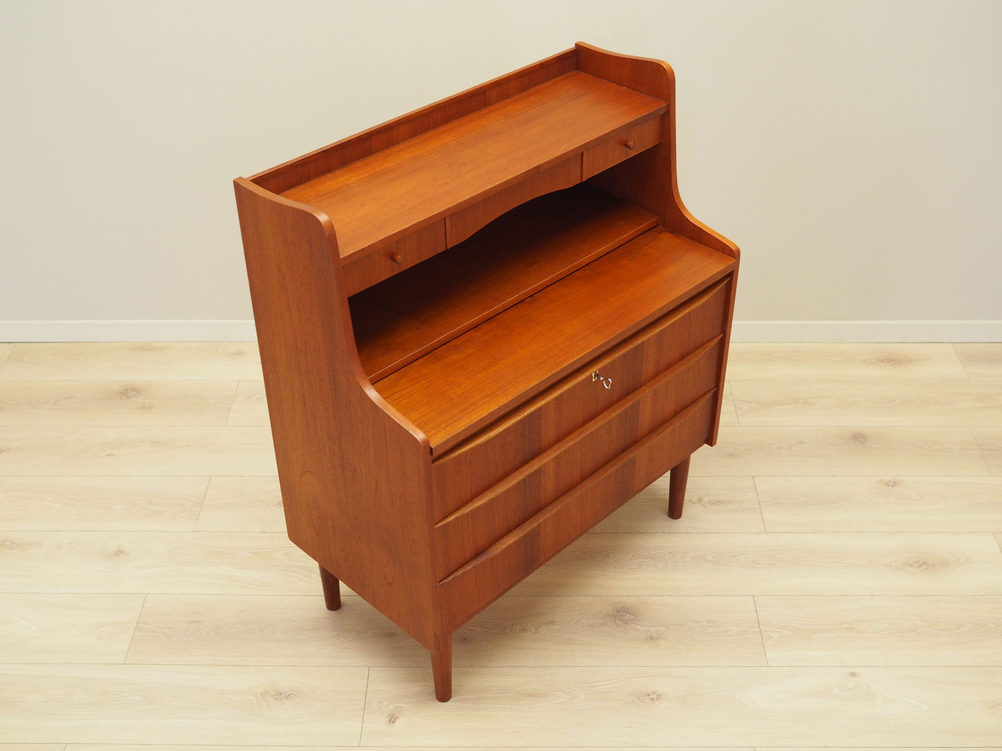 Vintage Secretary Teak Brown 1970s
