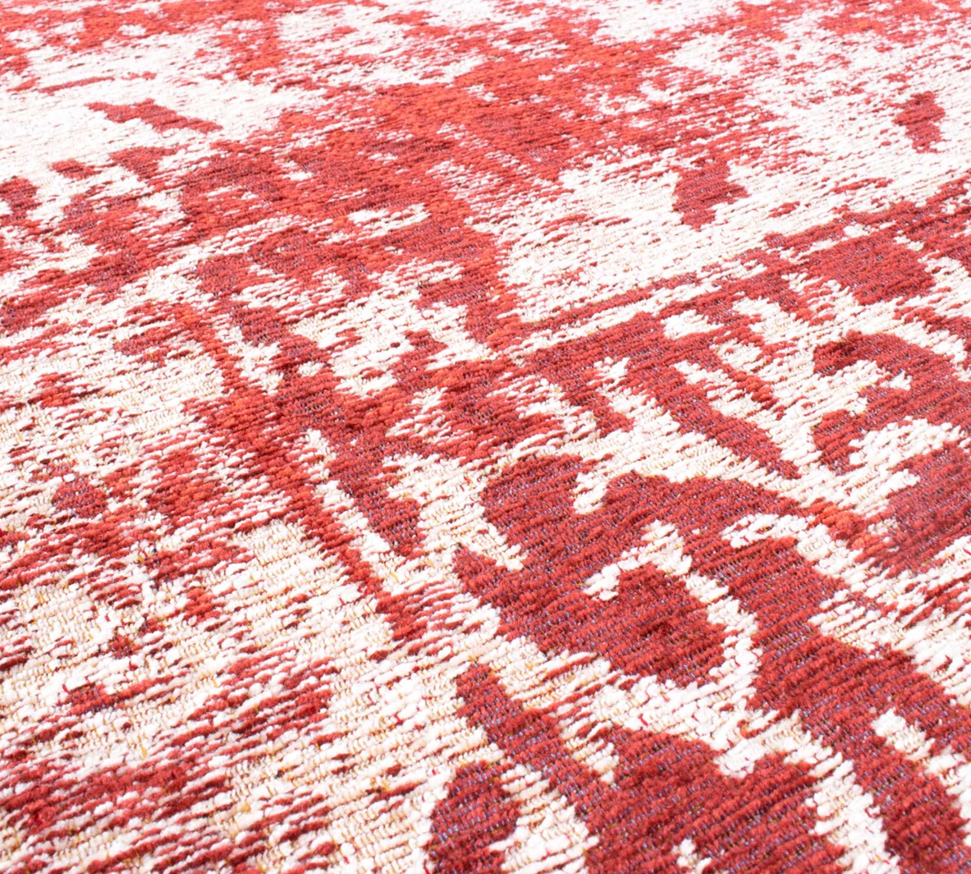 Teppich Vintage Barock Mischgewebe Rot Creme