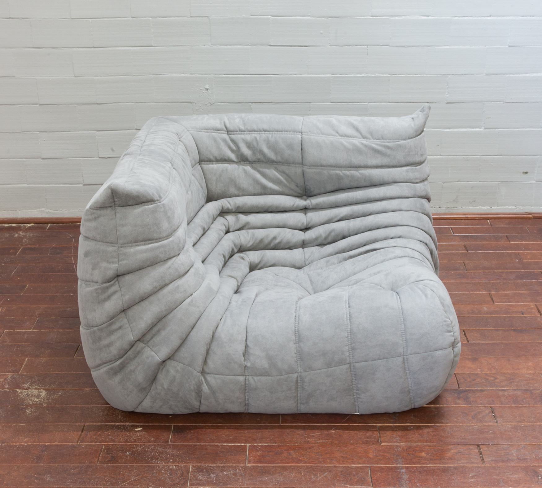 Togo Divano angolare Tessuto Grigio chiaro