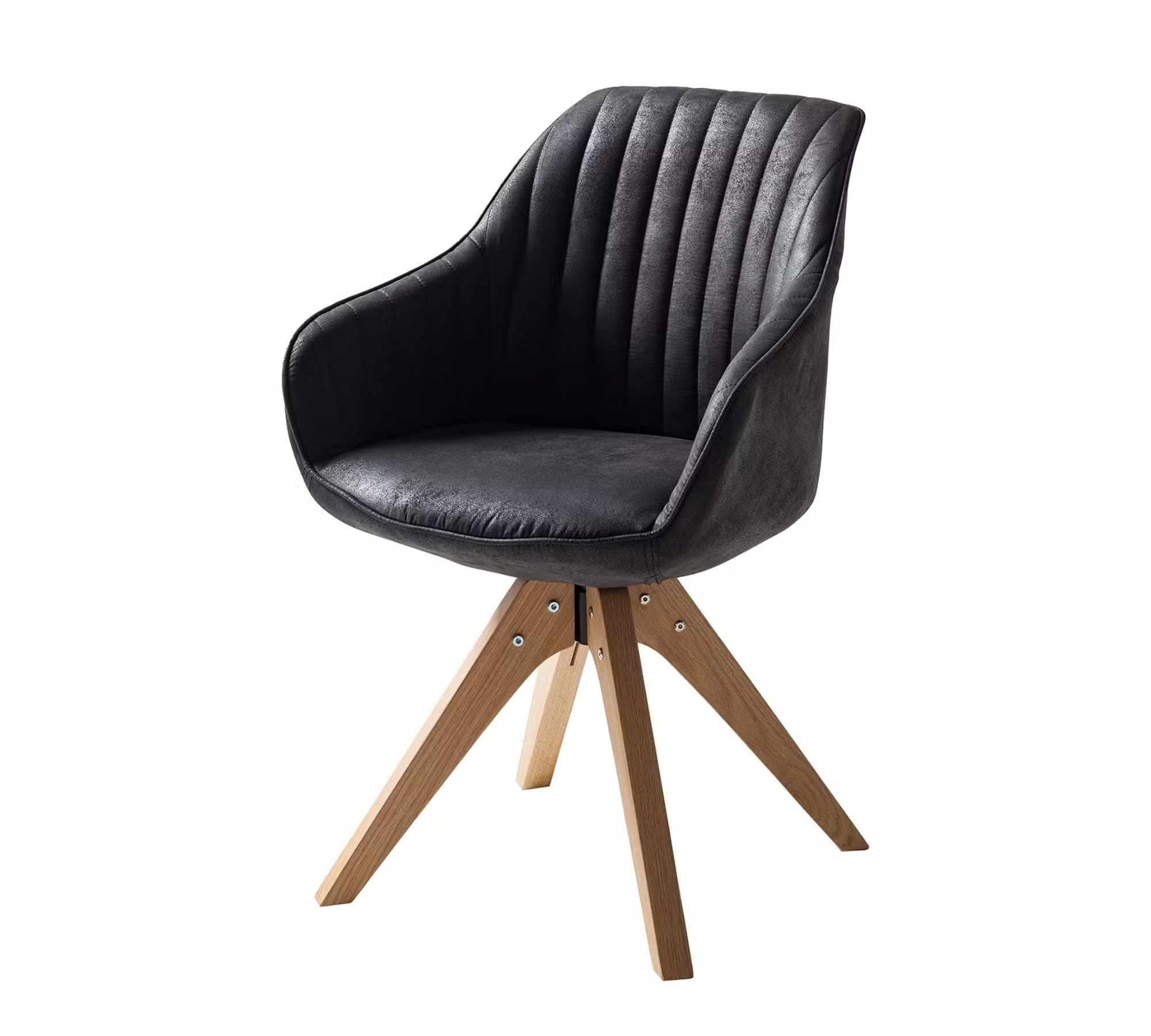 Ermelo III Armlehnstuhl Drehbar Kunstleder Eiche Massiv