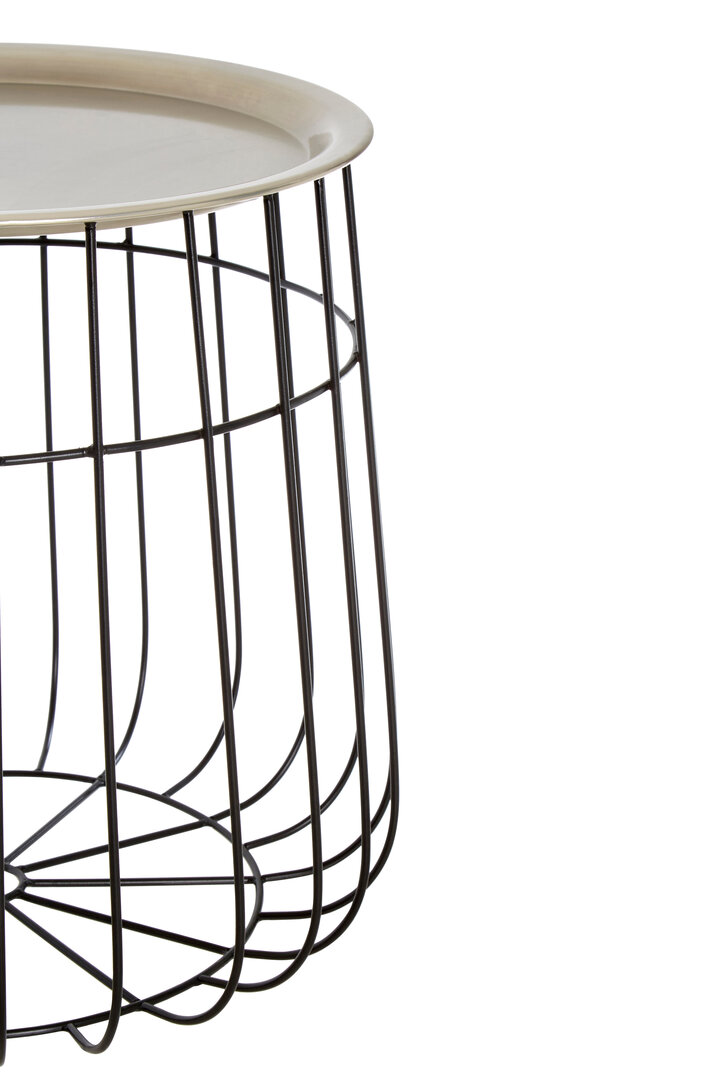 Templar Side Table Silver Black