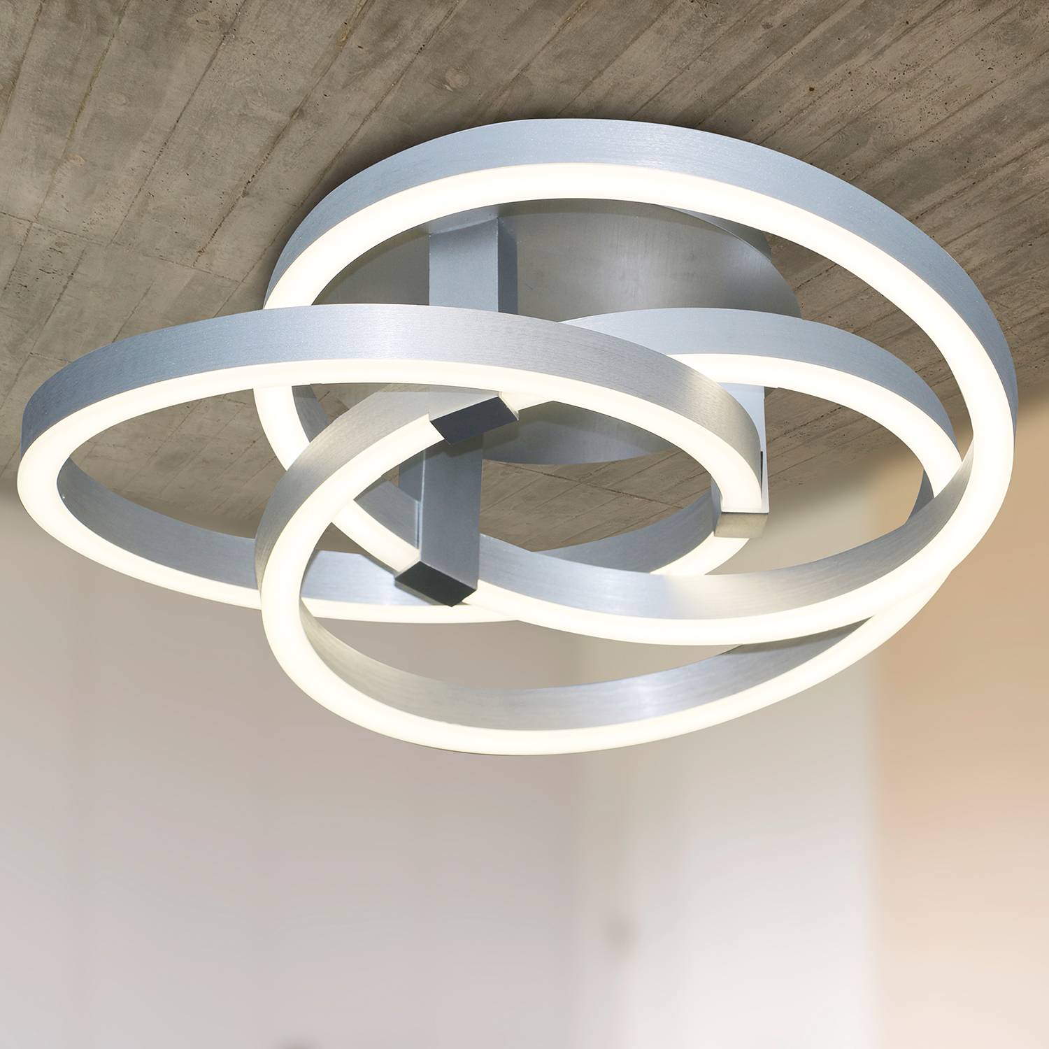 Divora LED-Deckenleuchte Acrylglas Aluminium 1-flammig