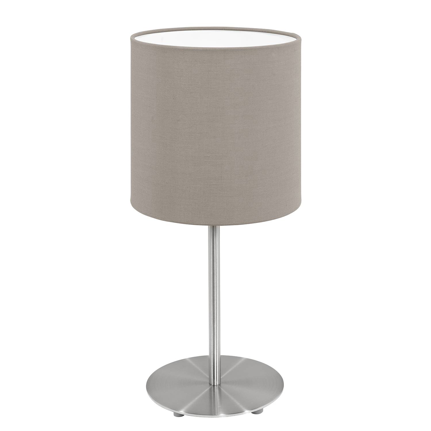 Pasteri Tischleuchte 1-Flammig Mischgewebe Stahl Beige