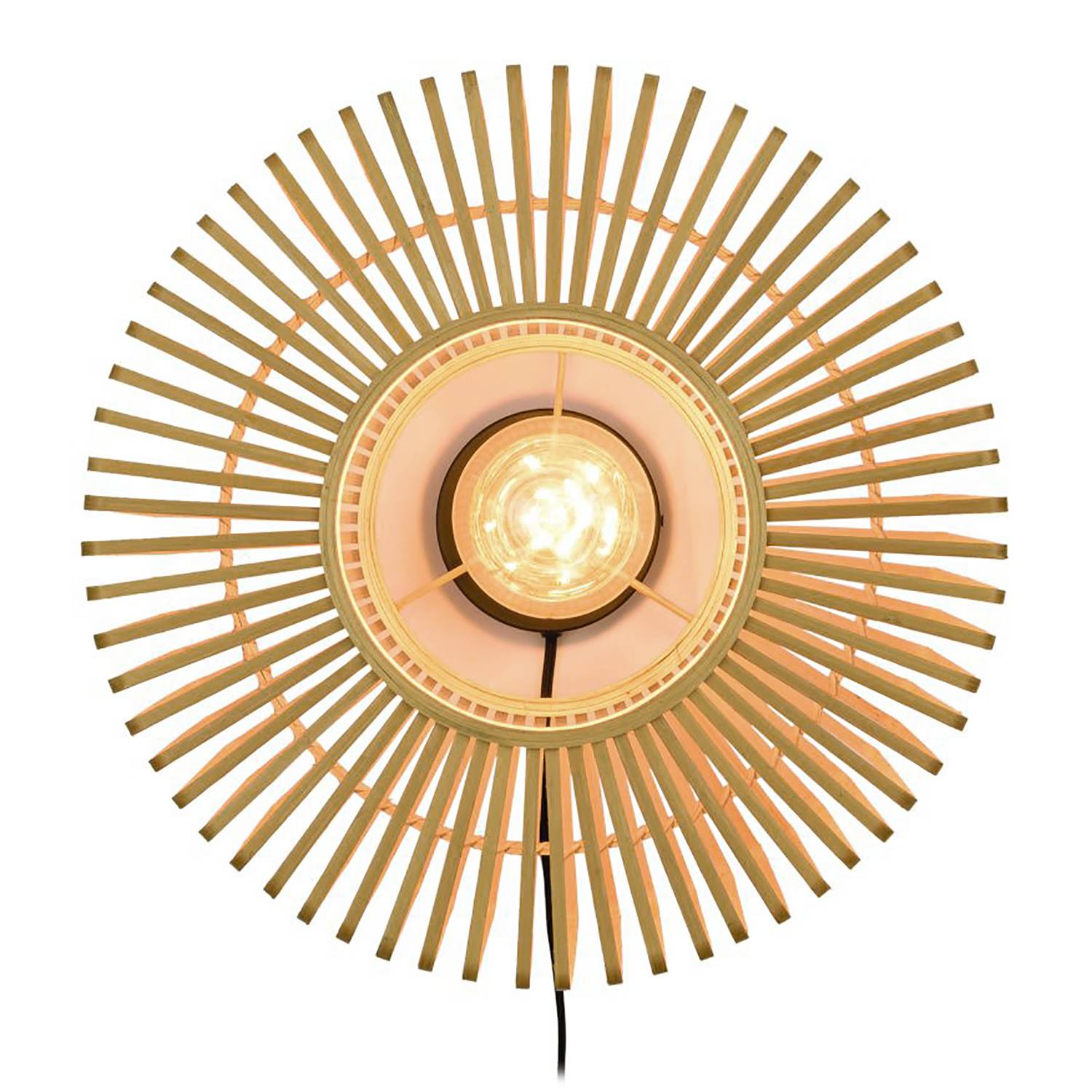 Wall lamp Bromo II Bamboo Solid Iron