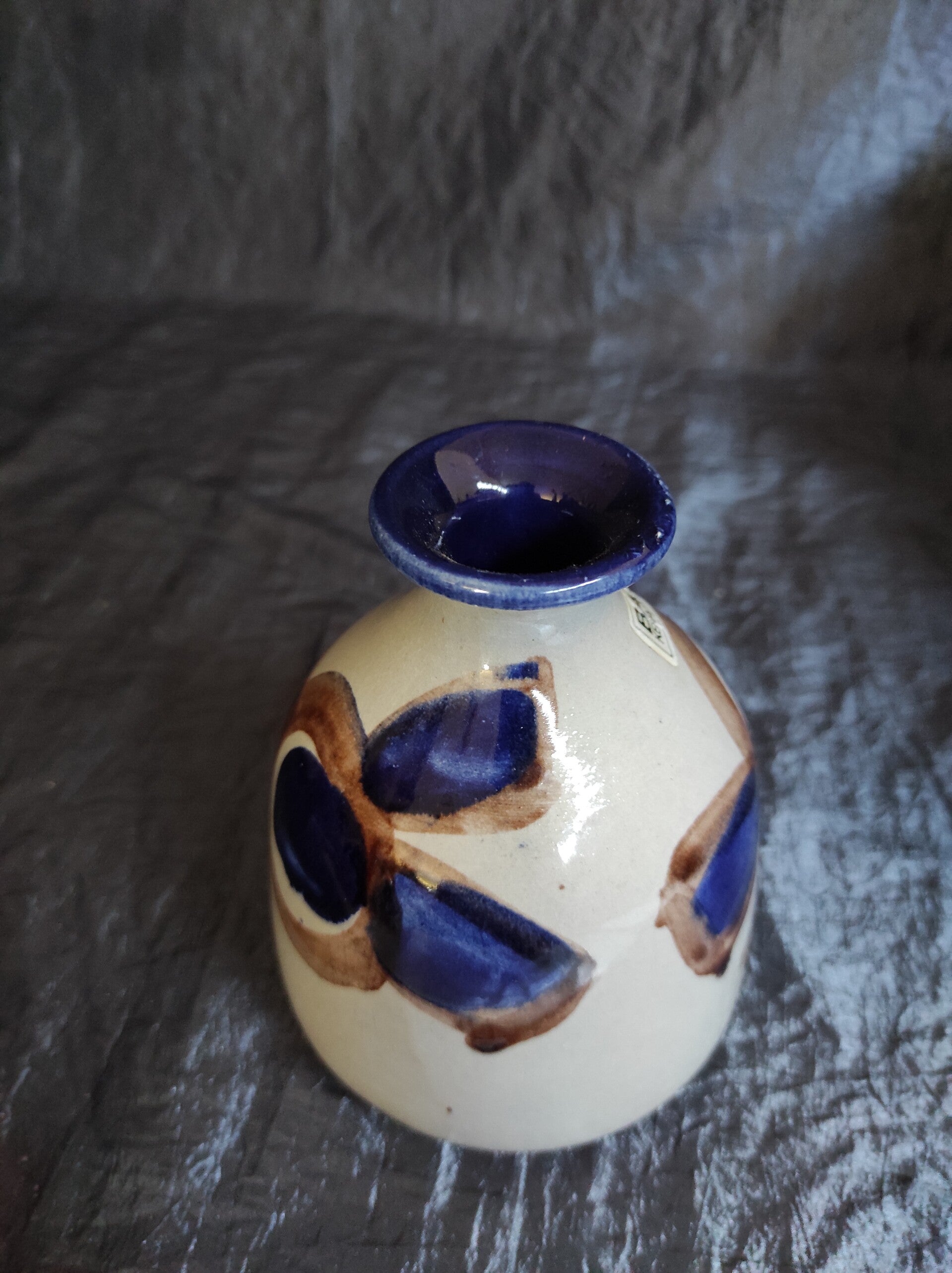 Vintage 82-12 Vase Keramik Blau