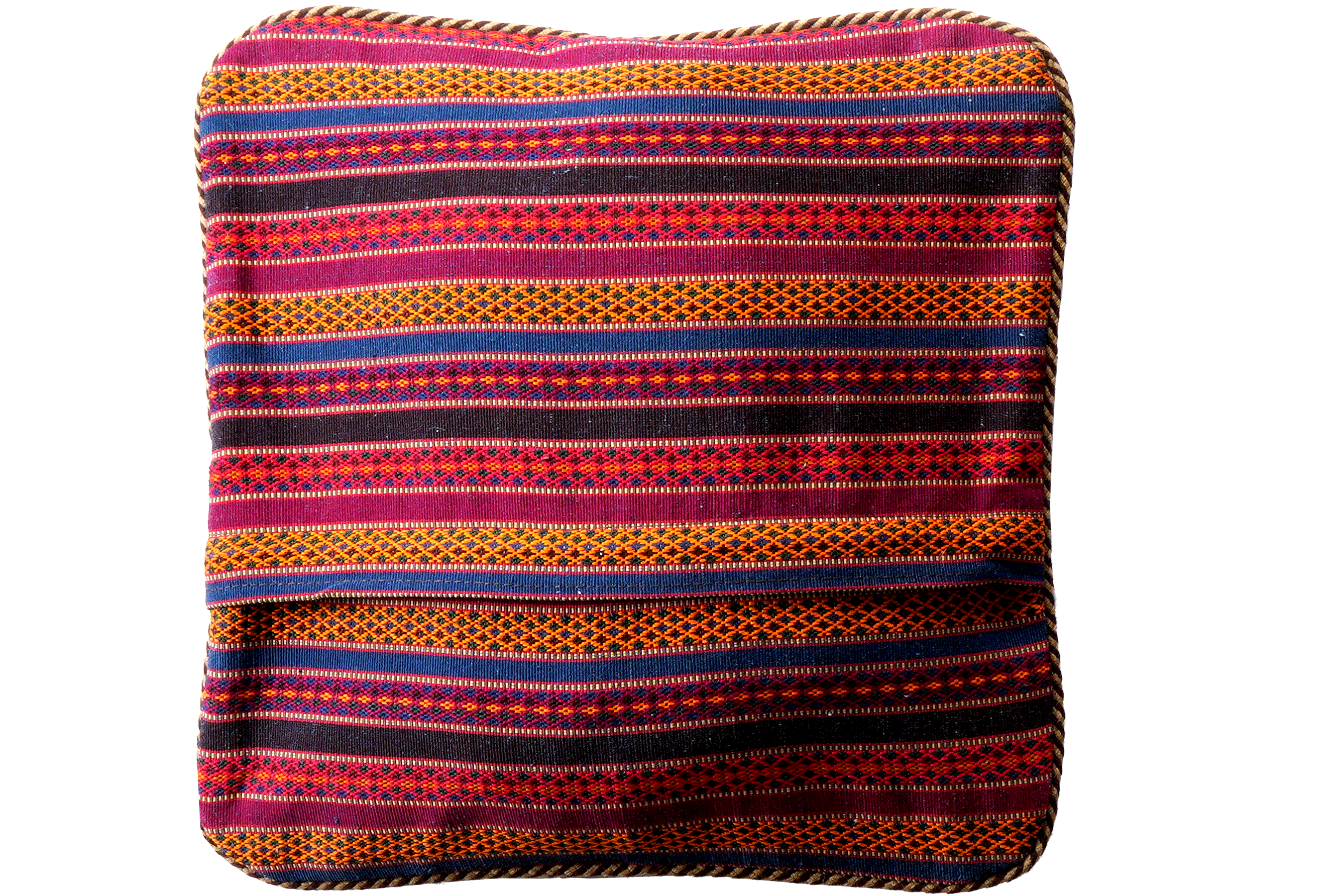Federa per cuscino Kilim lana marrone