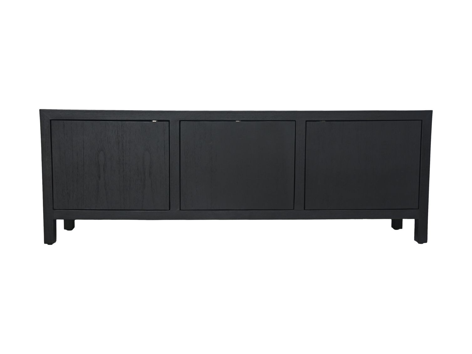 Sideboard Teakholzfurnier Schwarz