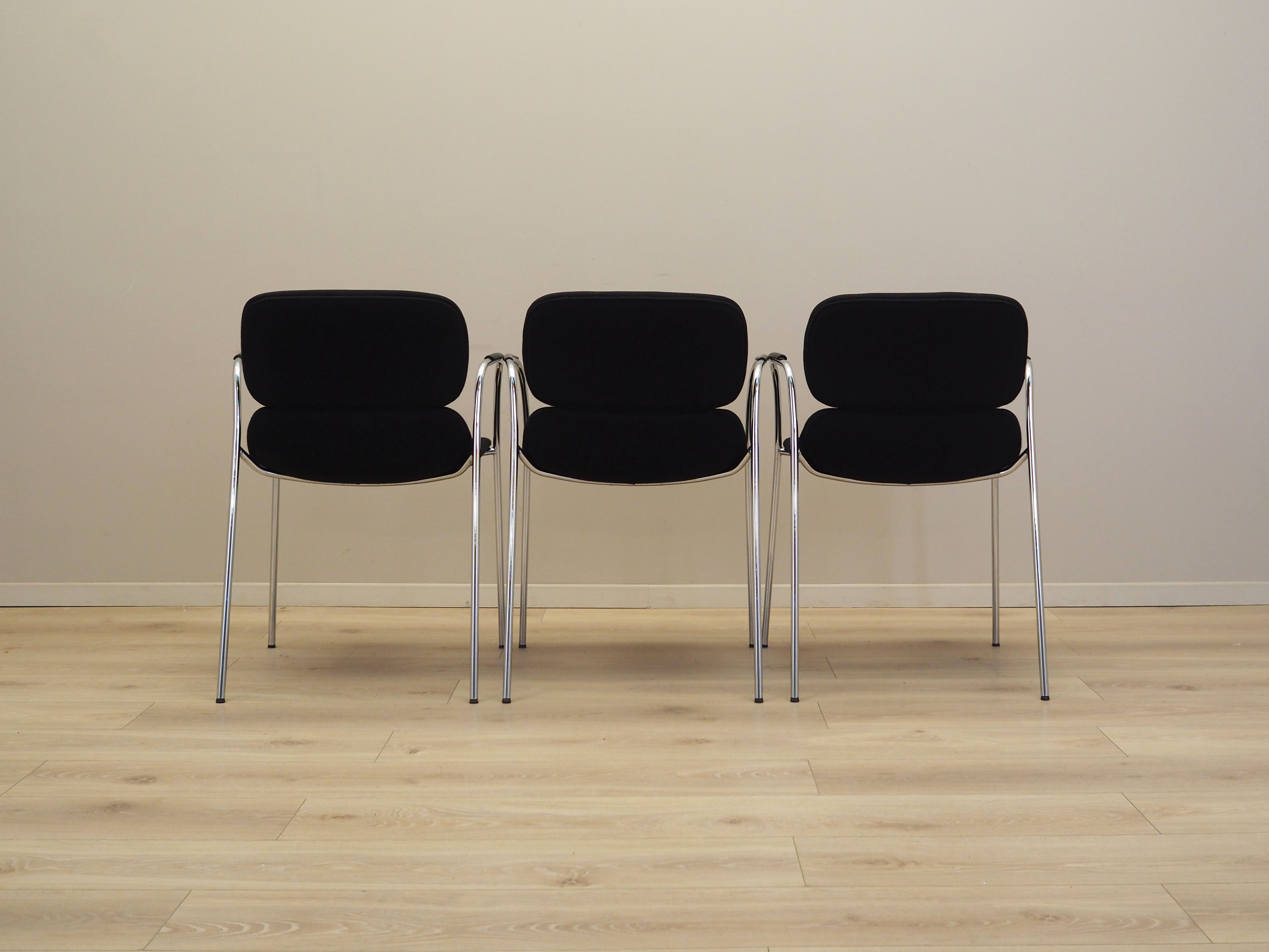 3x Dining chair Black 1970s