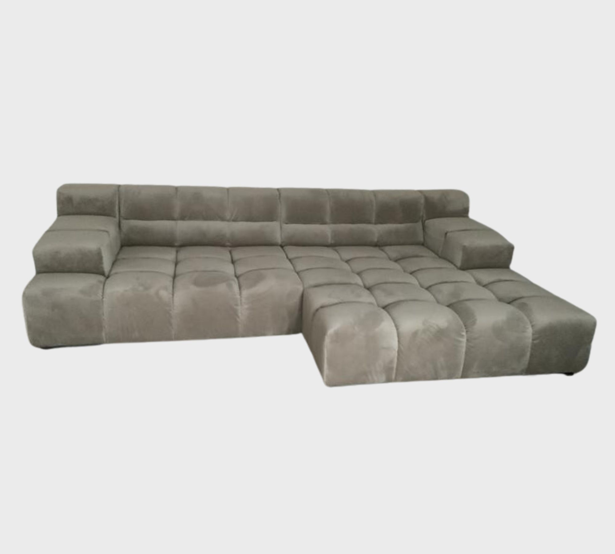 Palace Sofa Récamiere Rechts Samt Taupe