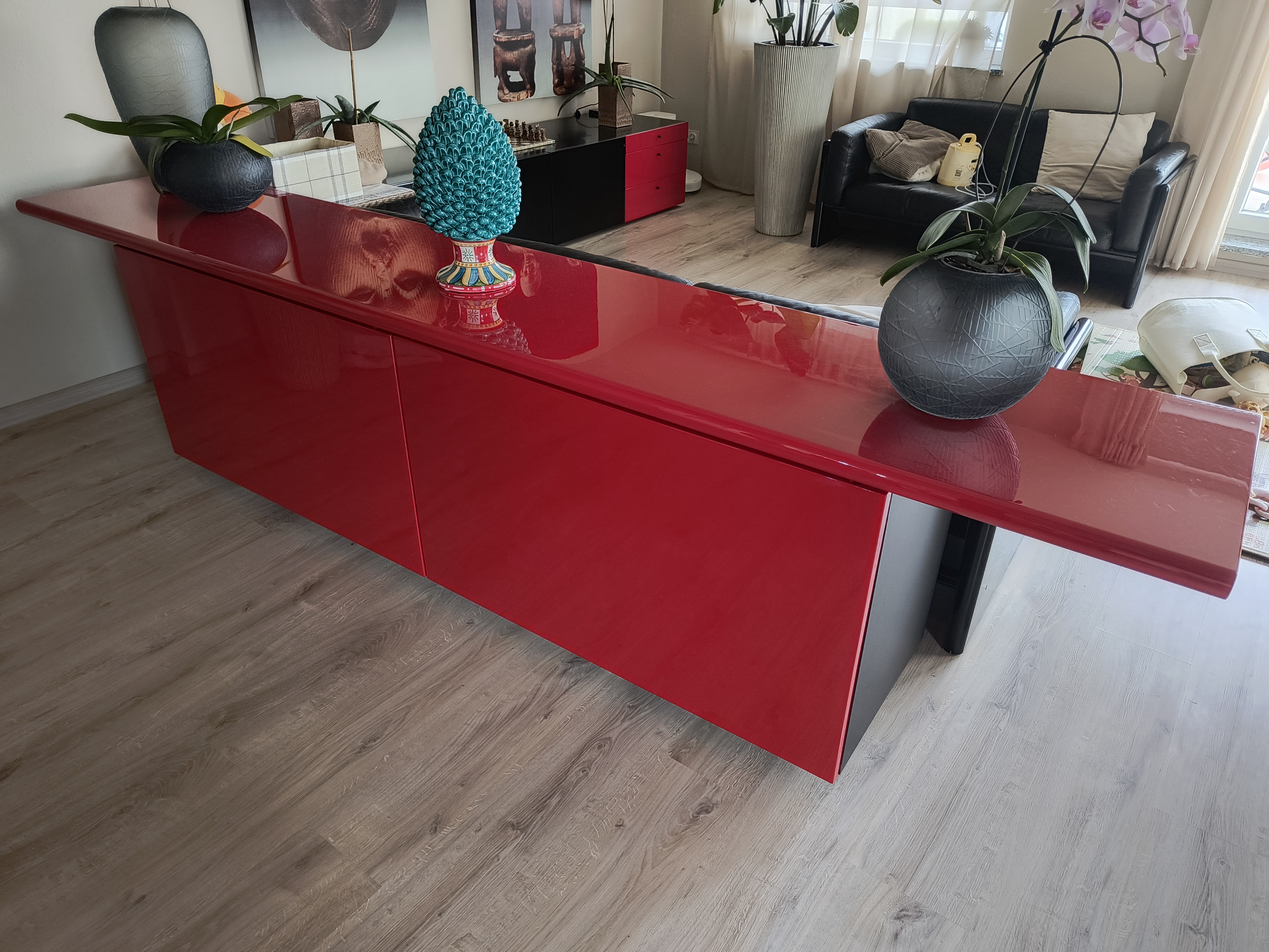 Sheraton Sideboard by Acerbis & Stoppino Red