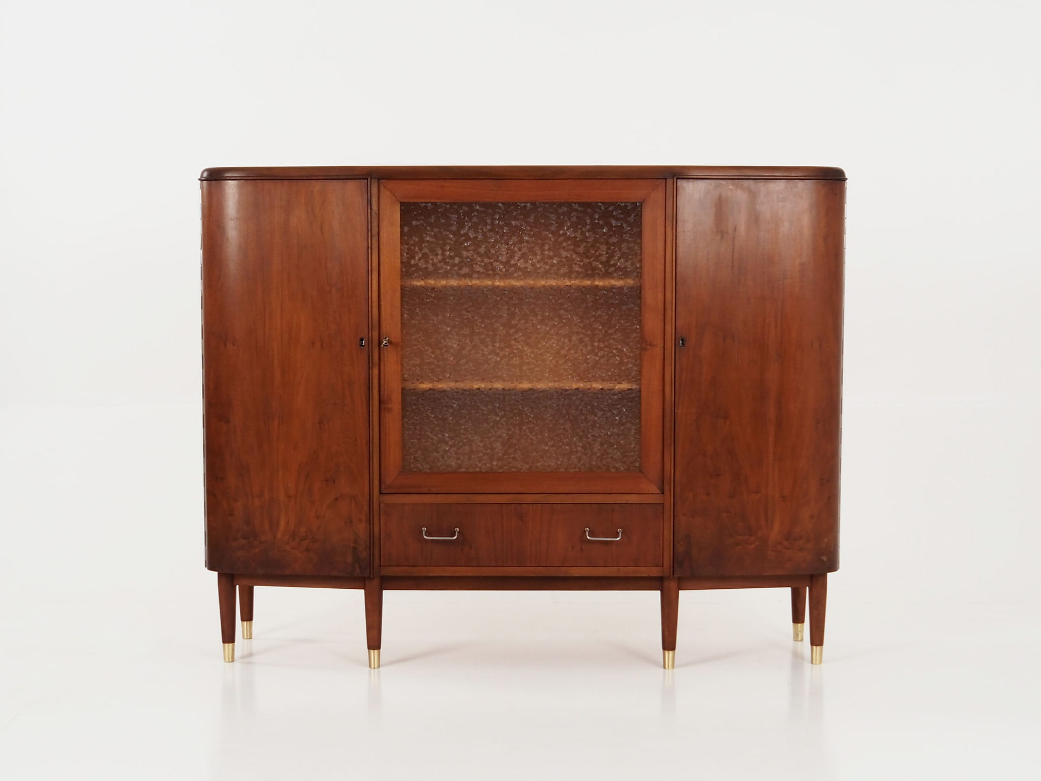 Highboard Walnussholz Braun 1960er Jahre