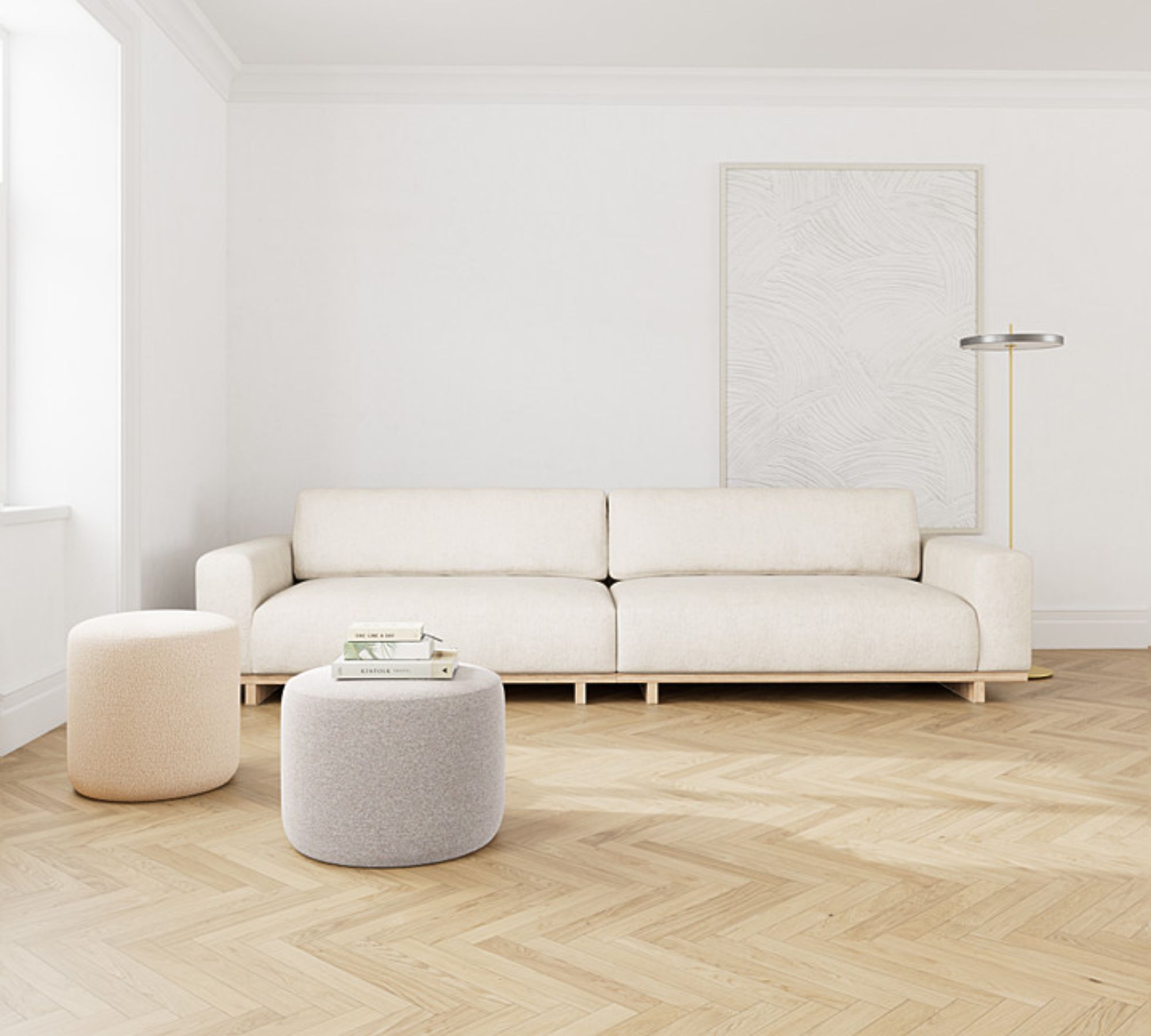 Aya Sofa 4-Sitzer Moonlight Sand