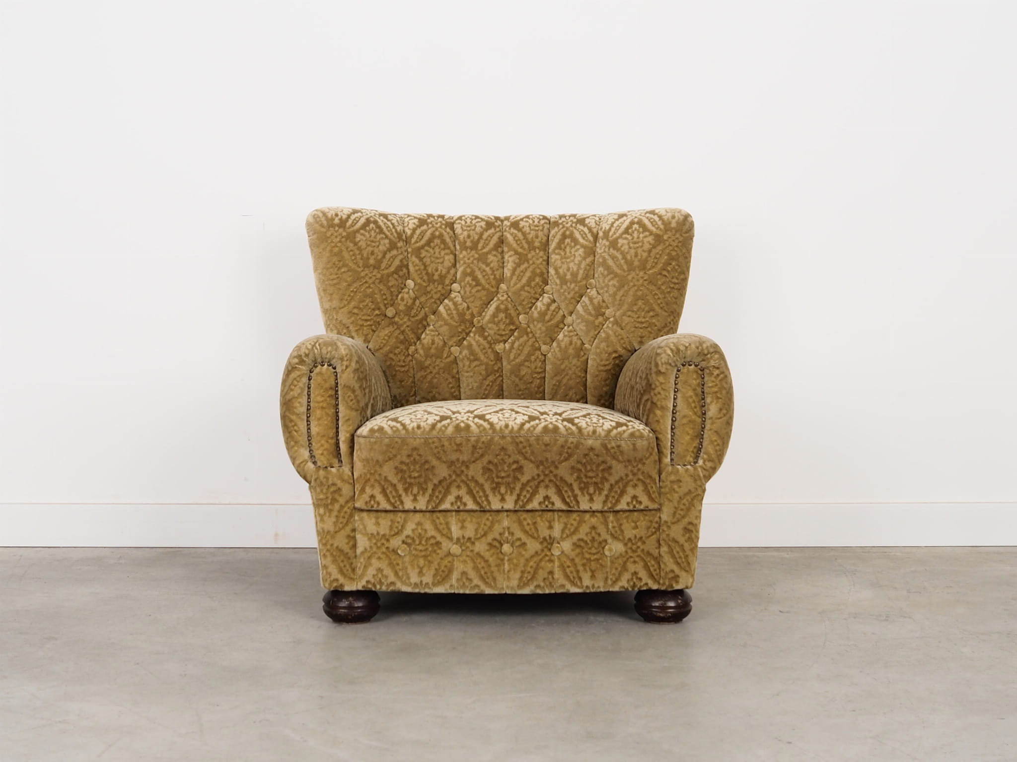 Armchair Textile Wood Yellow 1960s