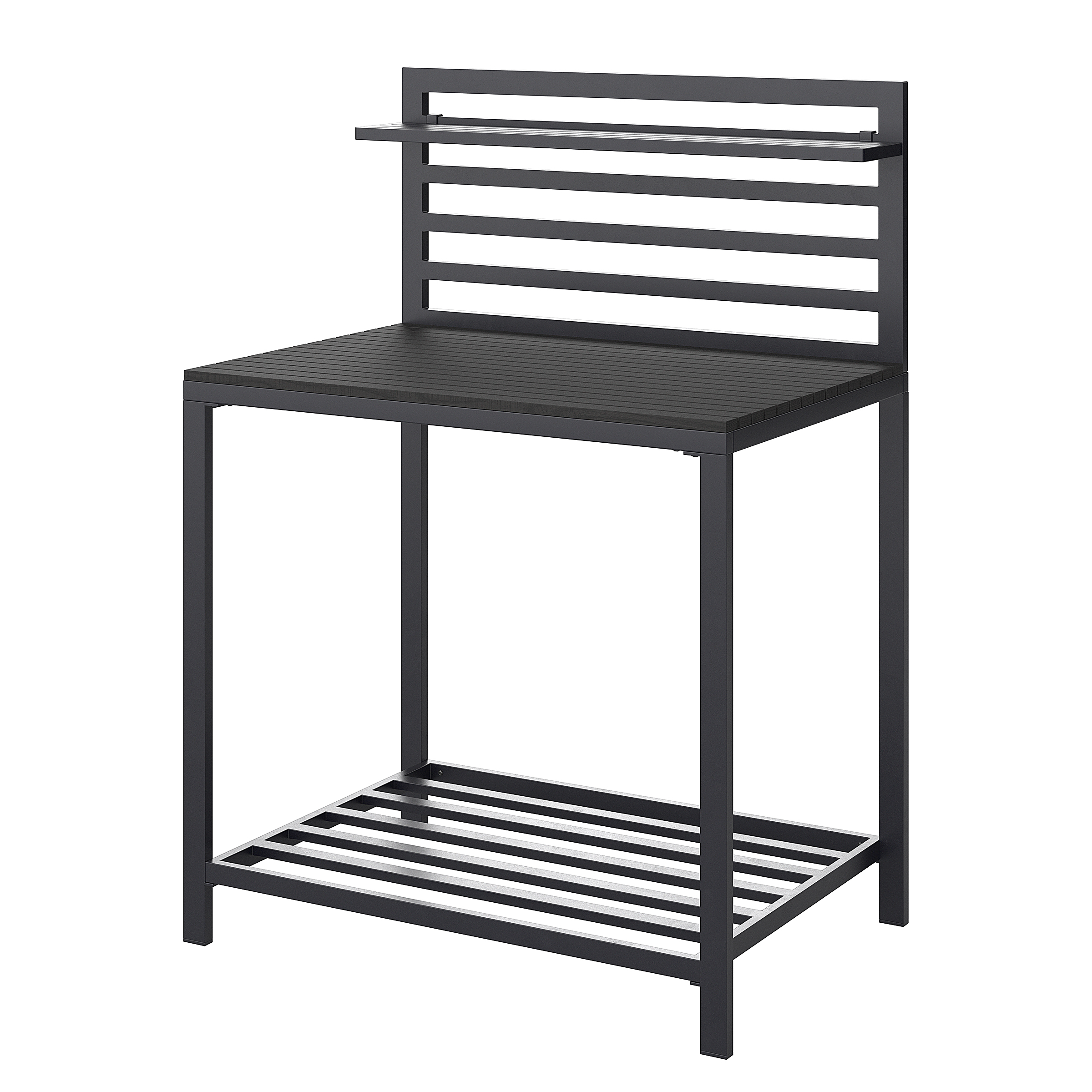 Portol Garden Kitchen Table Aluminium Plastic Black