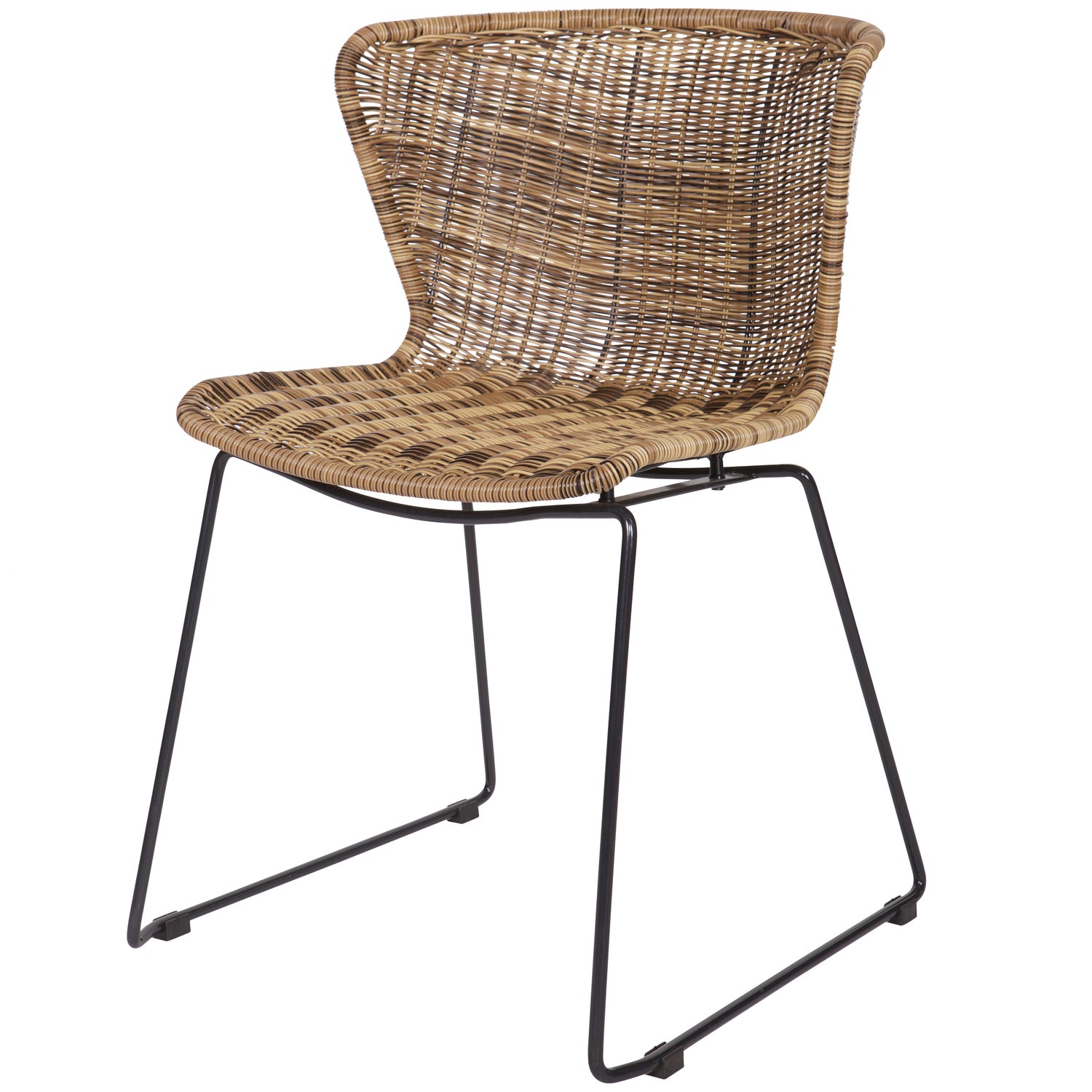2x Wings Chair Steel Natural