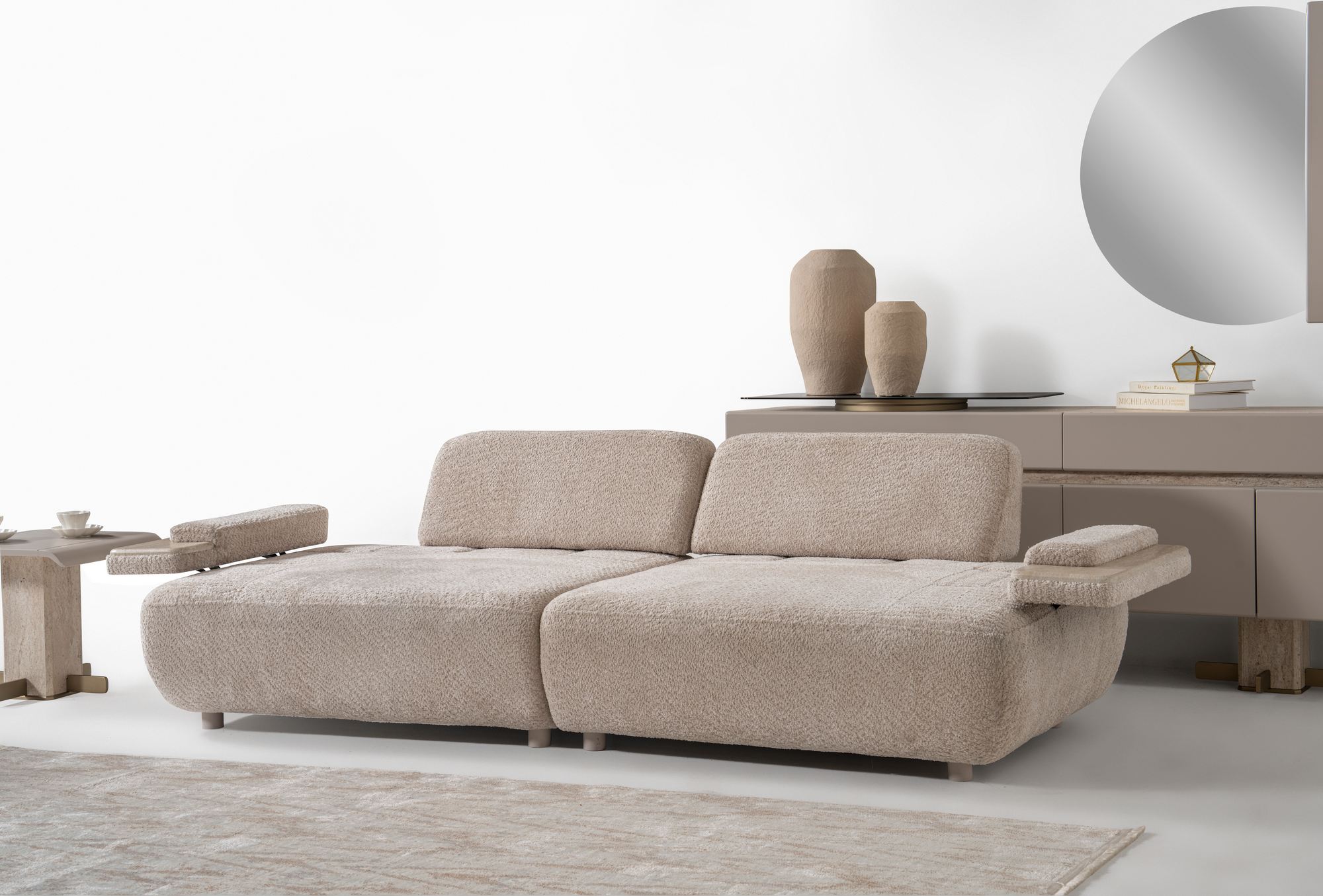Toscana Sofa 2-Sitzer Beige