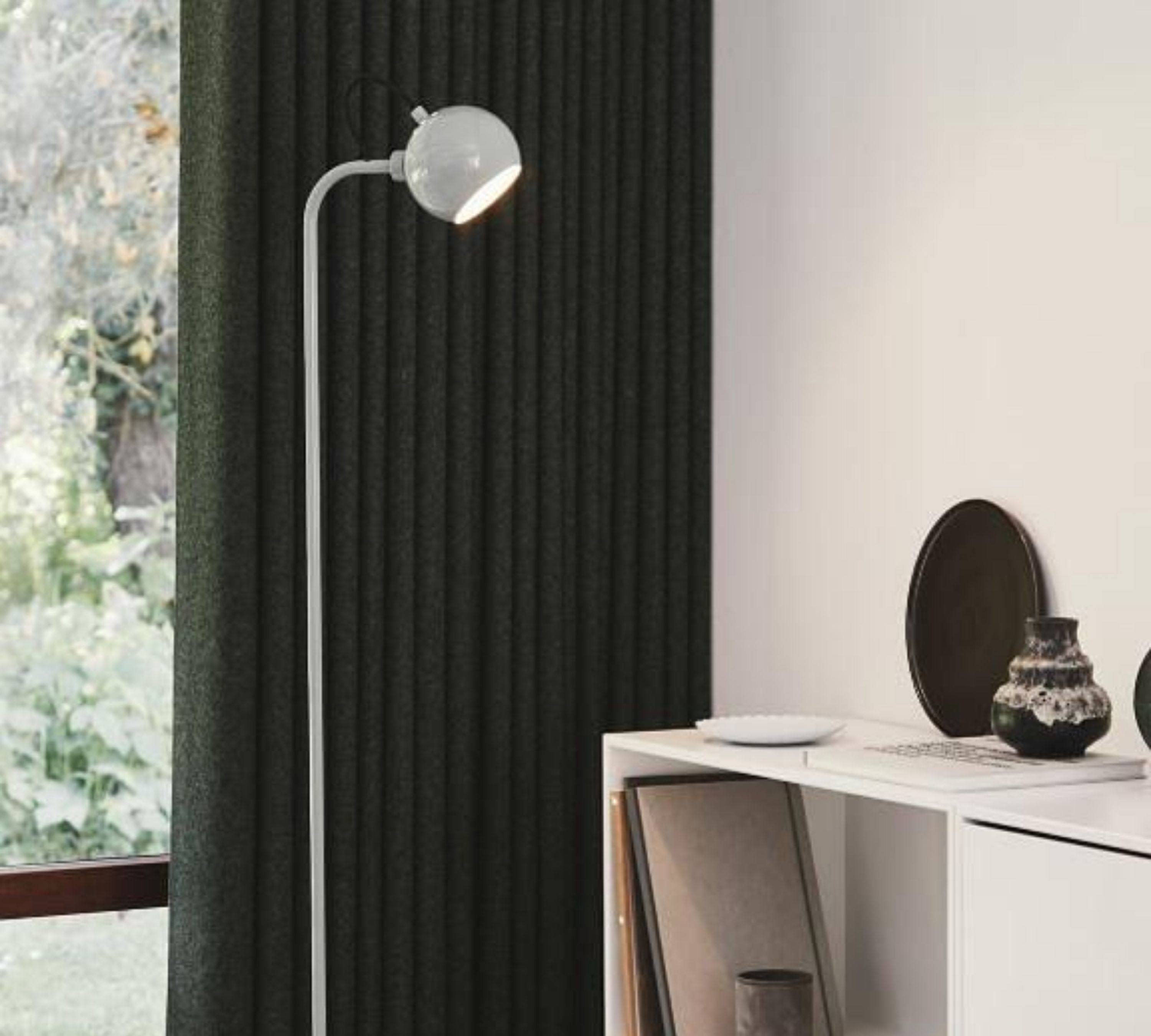 Floor lamp Ball Glossy Pale Grey