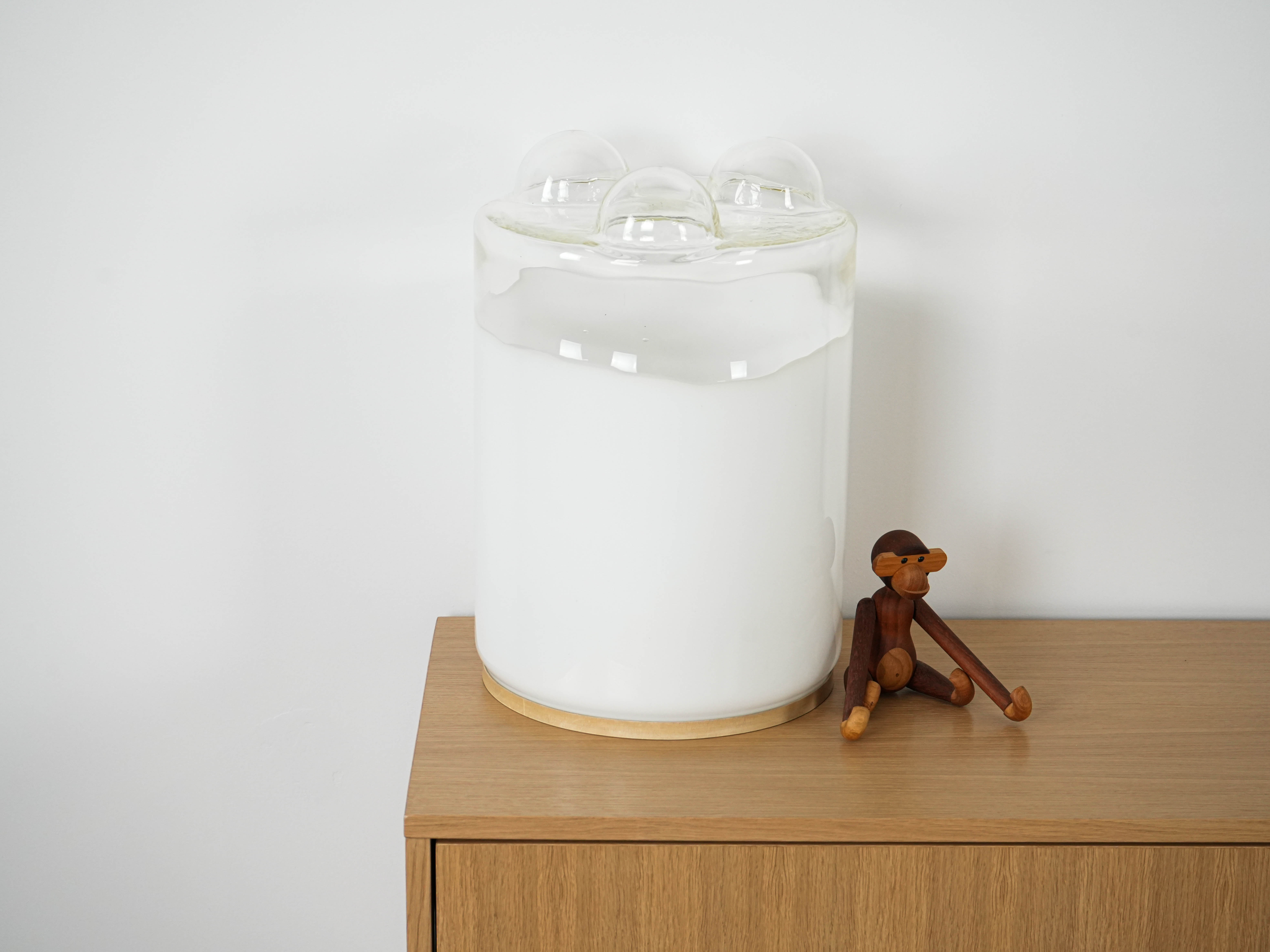 Table lamp Glass Metal 1970s