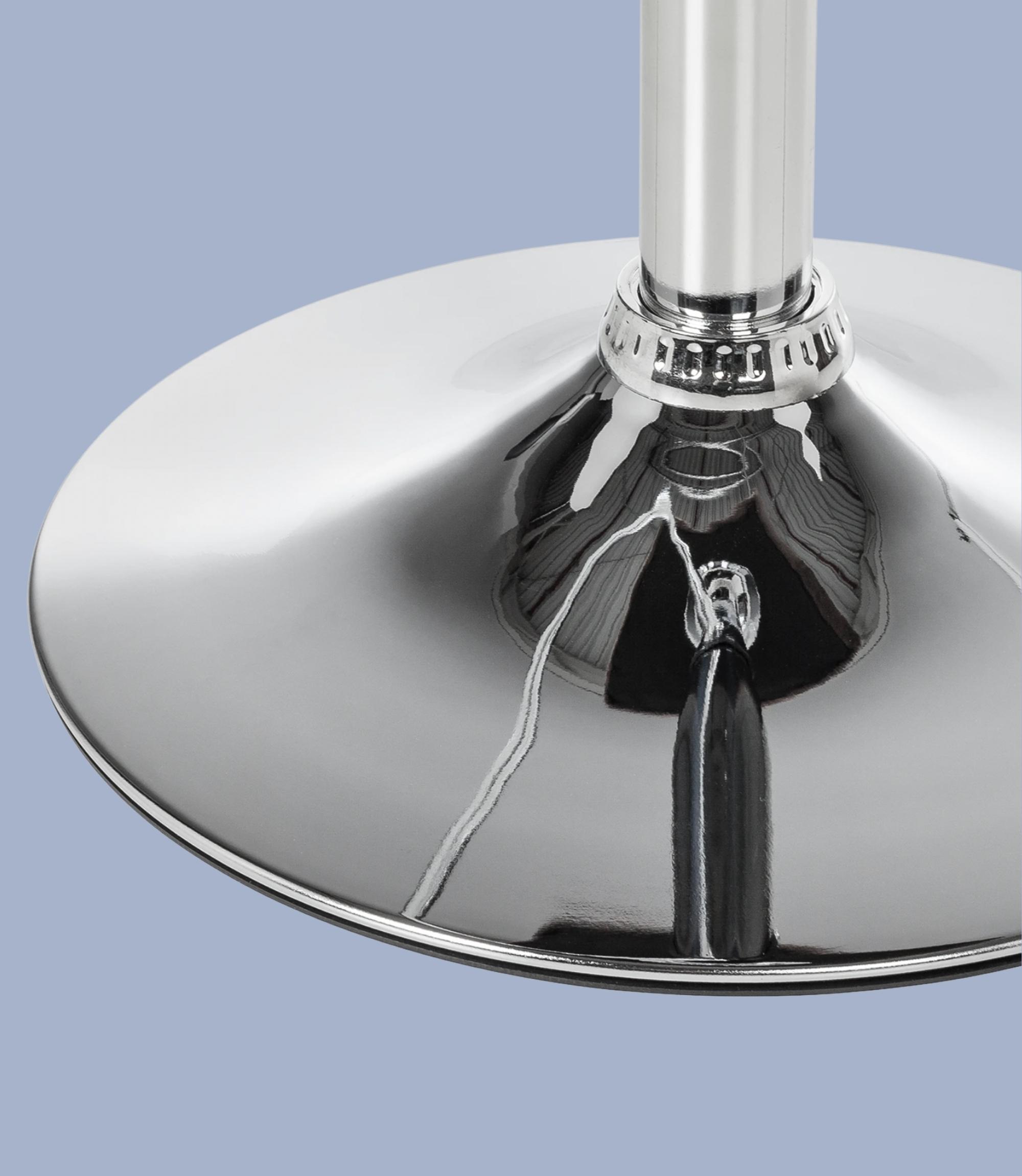 Barstuhl Hemingway Weiß / Chrom Einzelstuhl