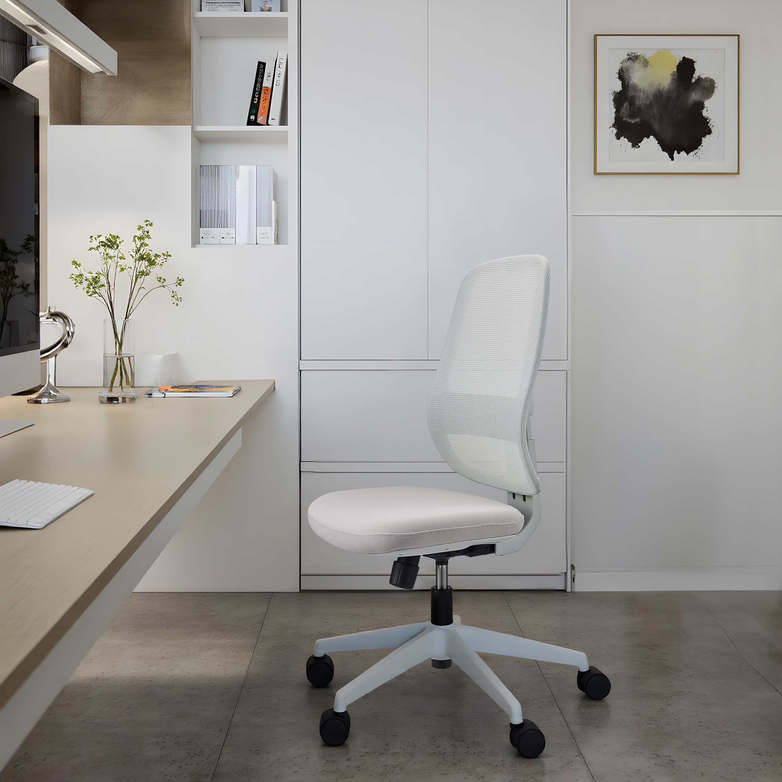 Minoro W Bürostuhl Netzstoff Weiß