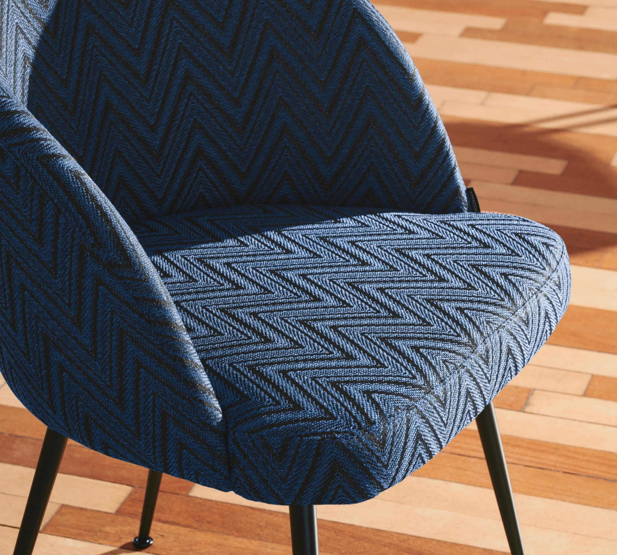 Holly Esszimmerstuhl Danilo Zigzag Navy