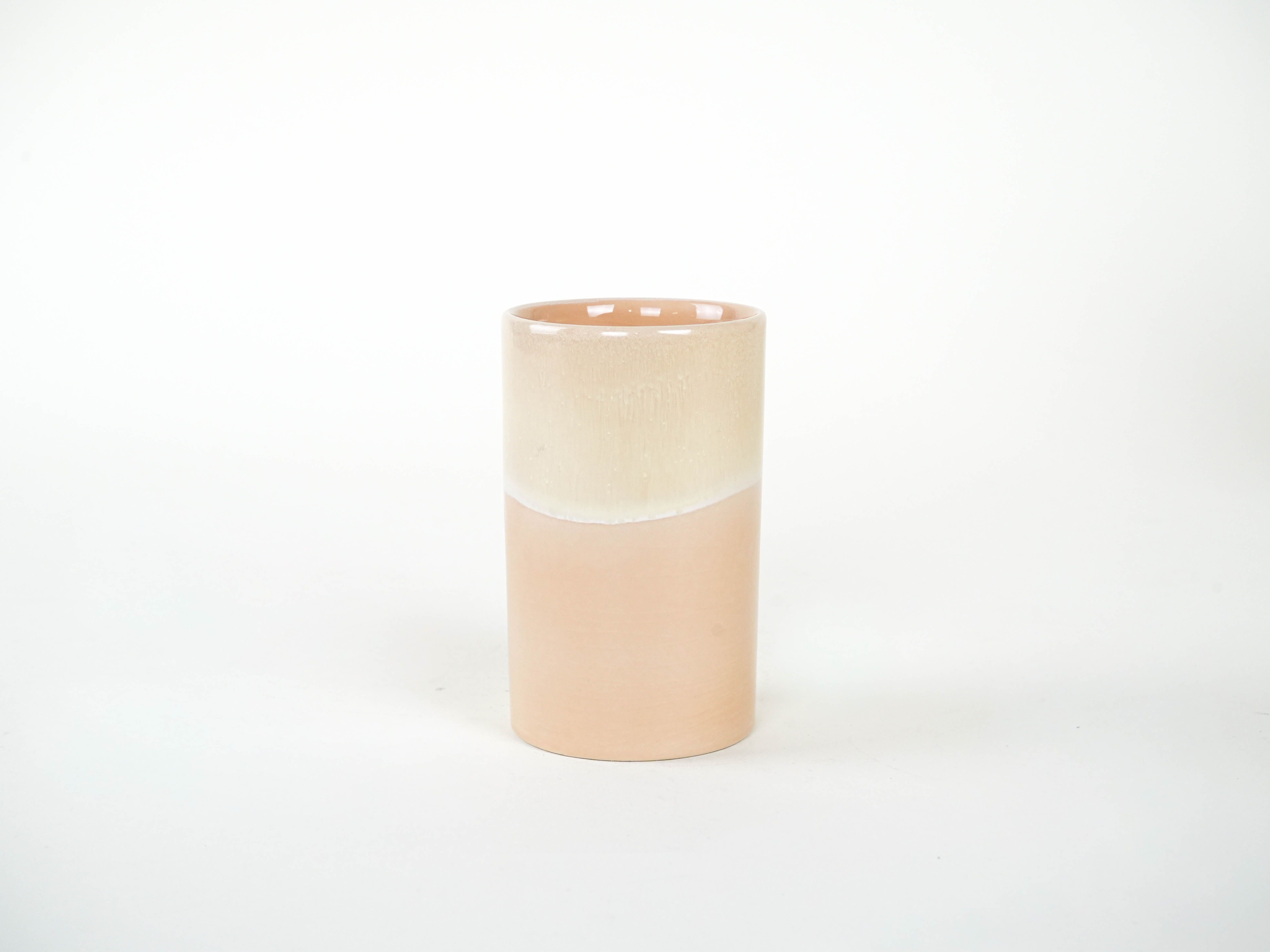Brocca in ceramica e set di tazze beige anni '60