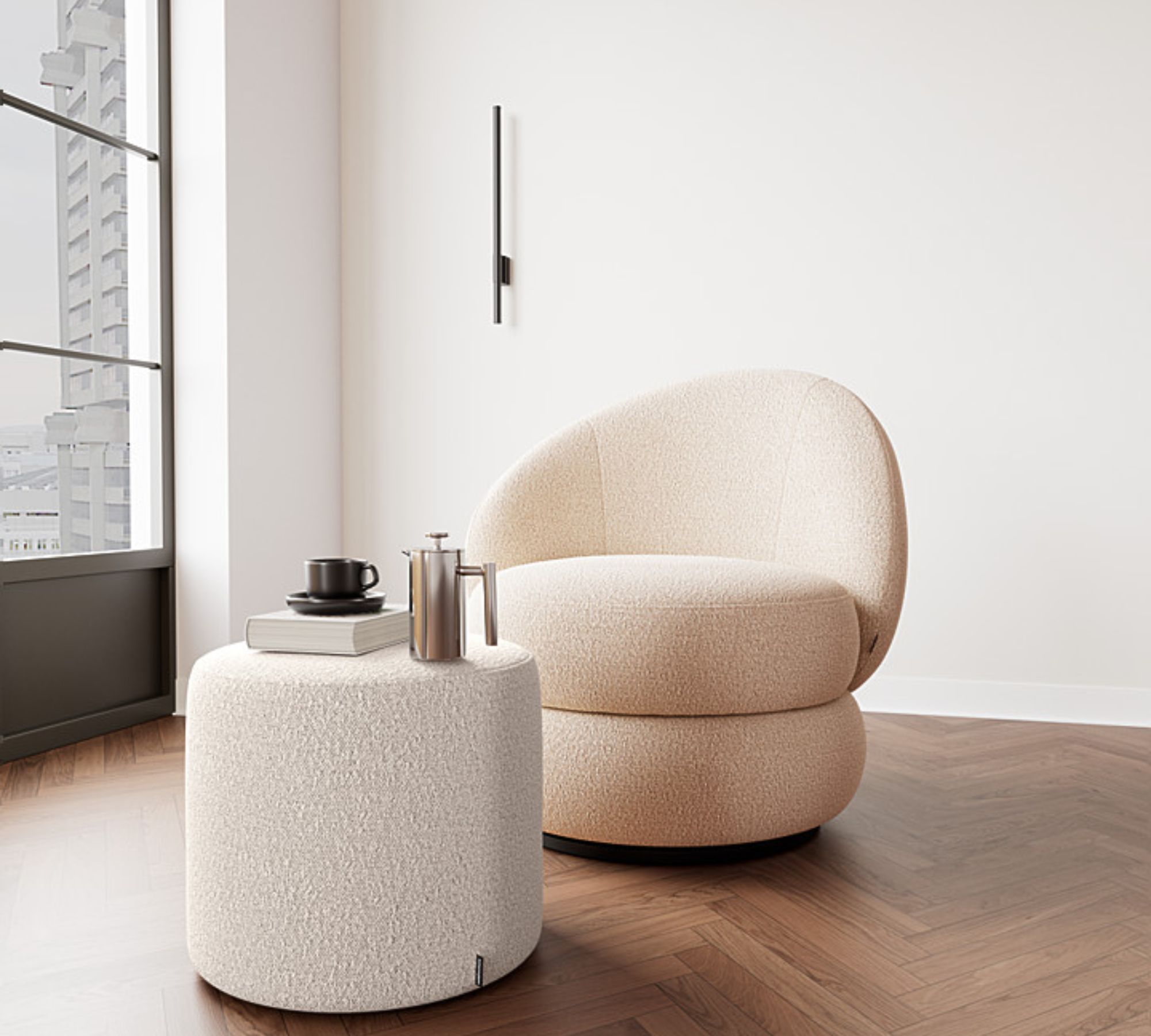 Pouf No. 7 Maya Cream