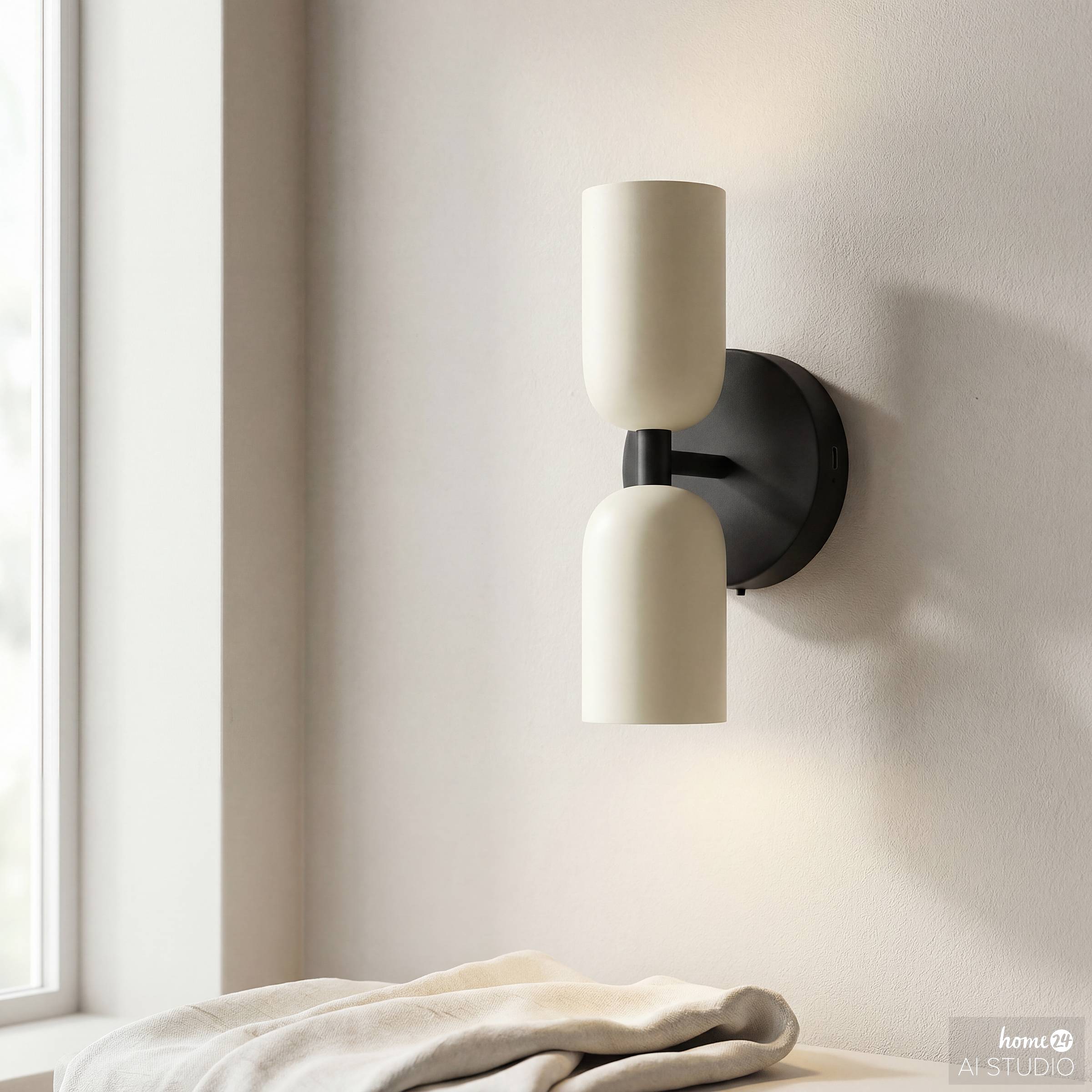 Nimi Battery Wall Lamp 3-Step Dimmer Cream Black