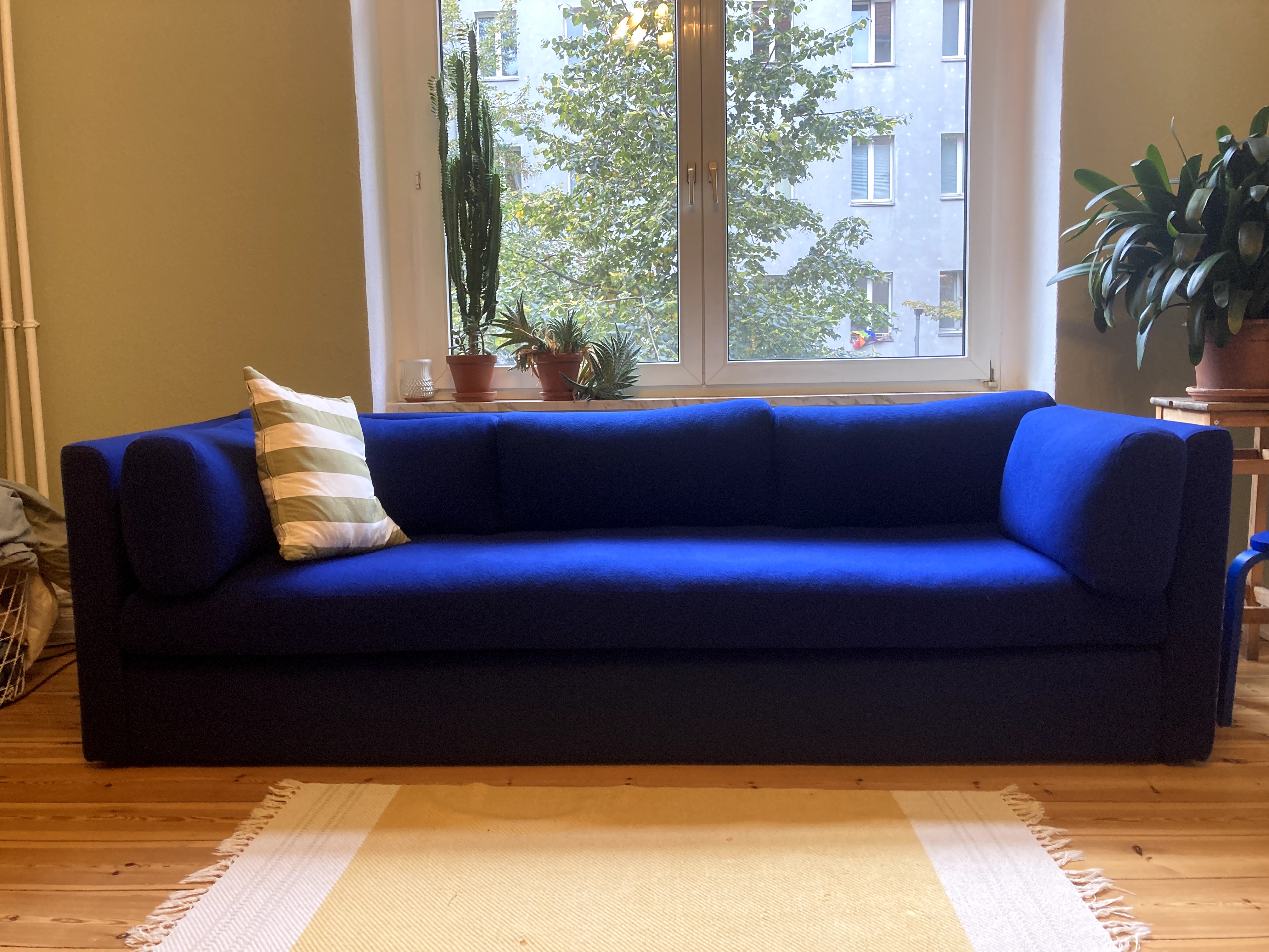 Hackney Sofa 3-Sitzer Wolle Blau