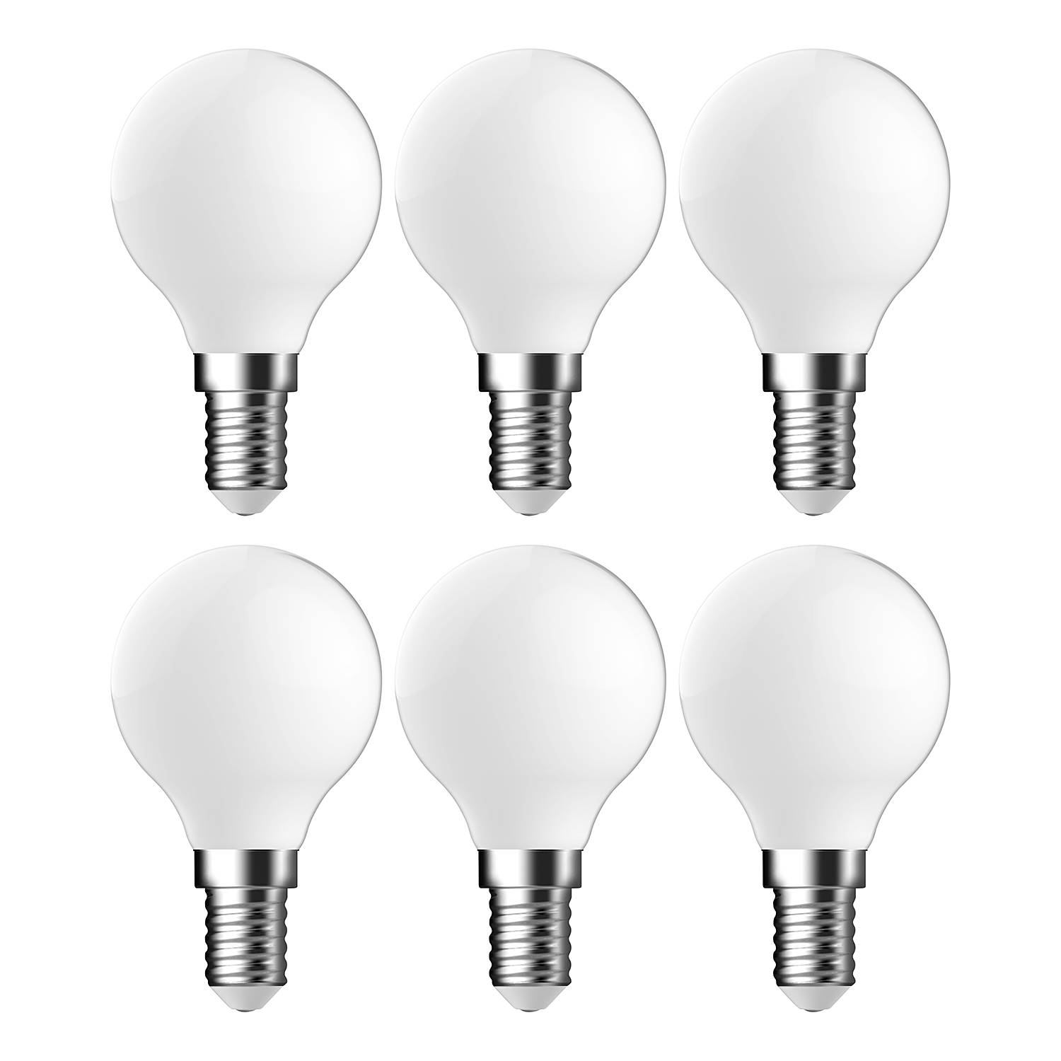 Leuchtmittel Fil VI (6er-Set) Milchglas 6-flammig Weiß