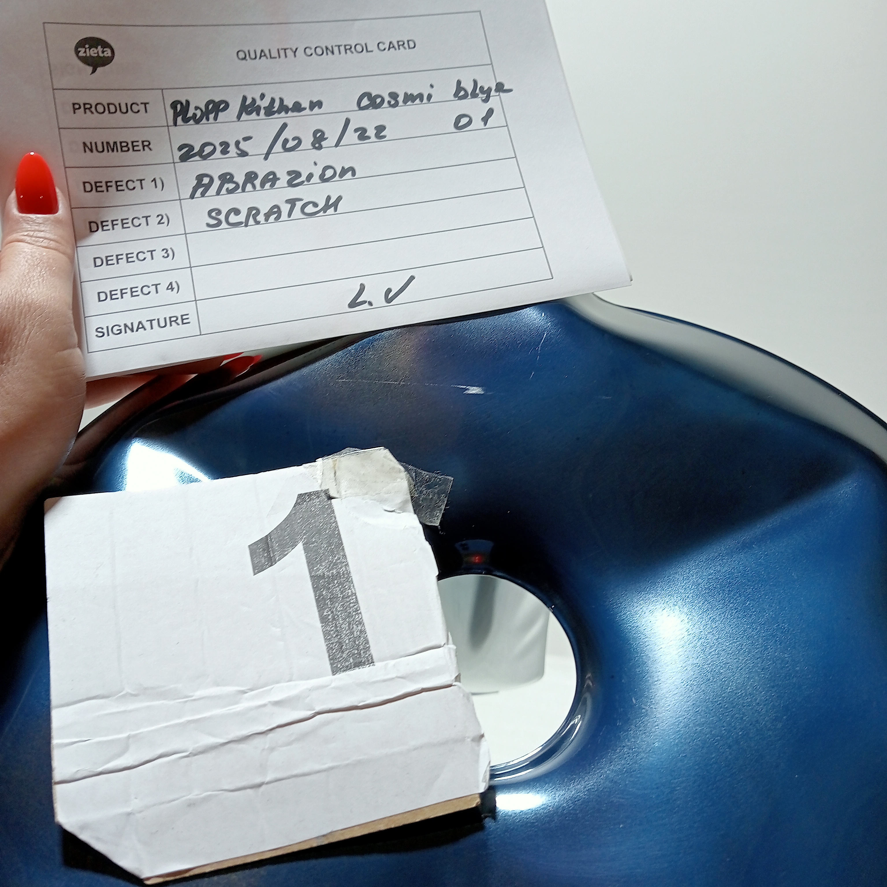 Plopp Sgabello da cucina Acciaio Cosmic Blue Heat