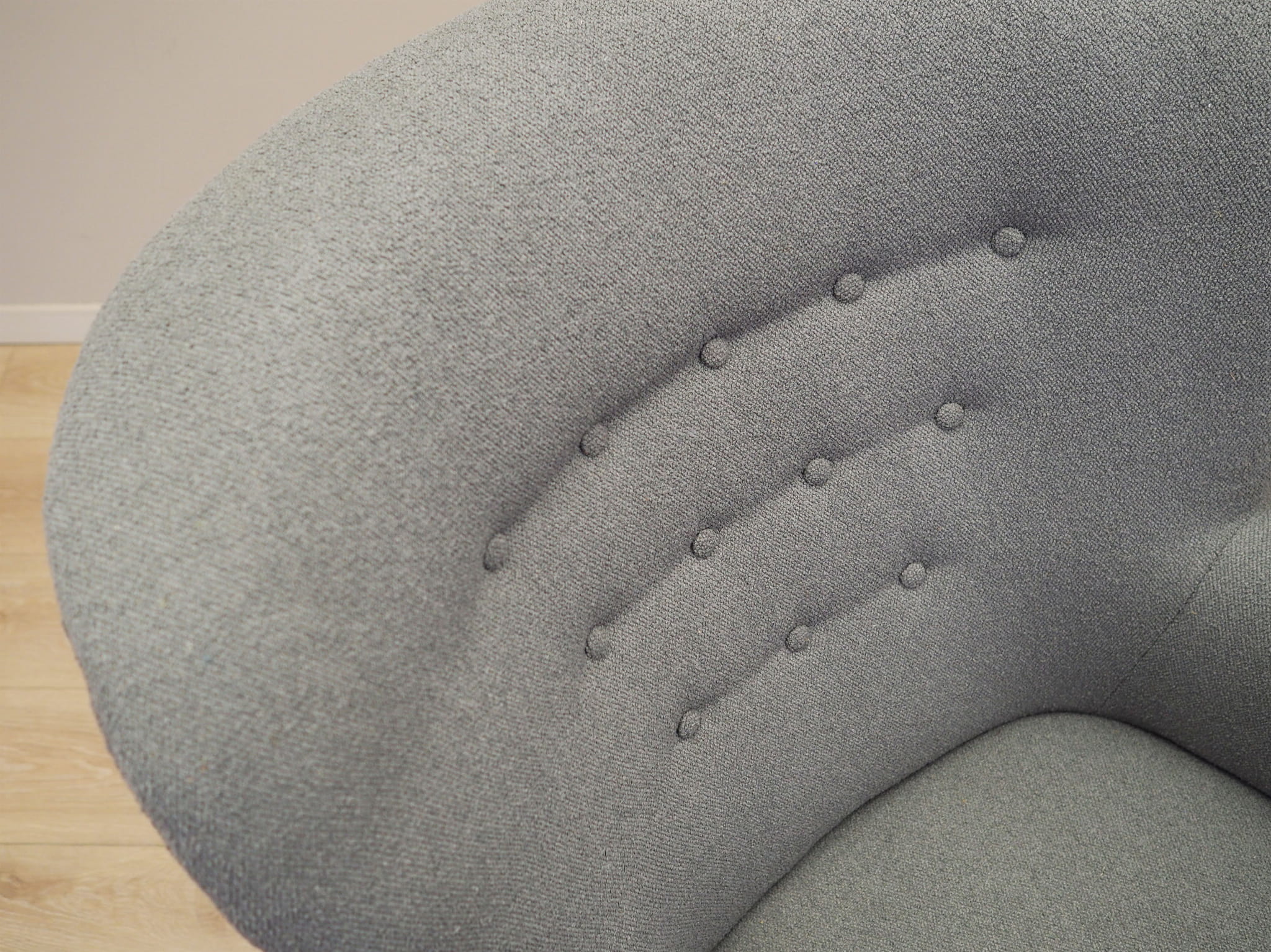 Armchair Textile Wood Grey