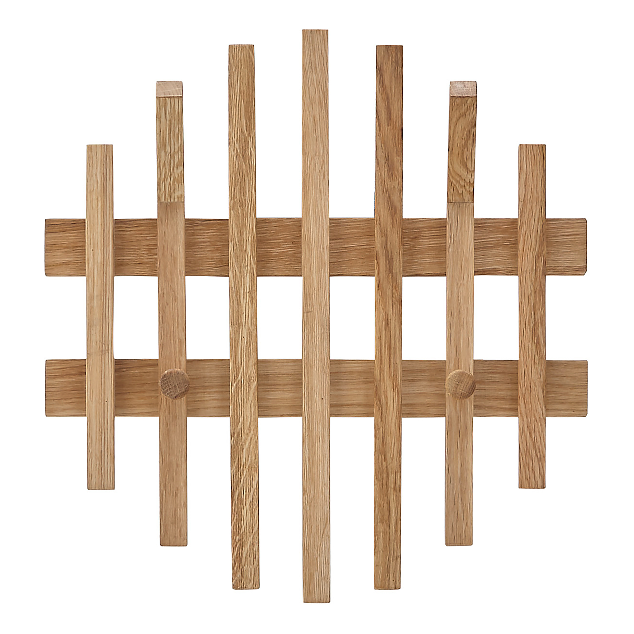 Garderobenpaneel Woods Cross Typ D Massivholz Braun