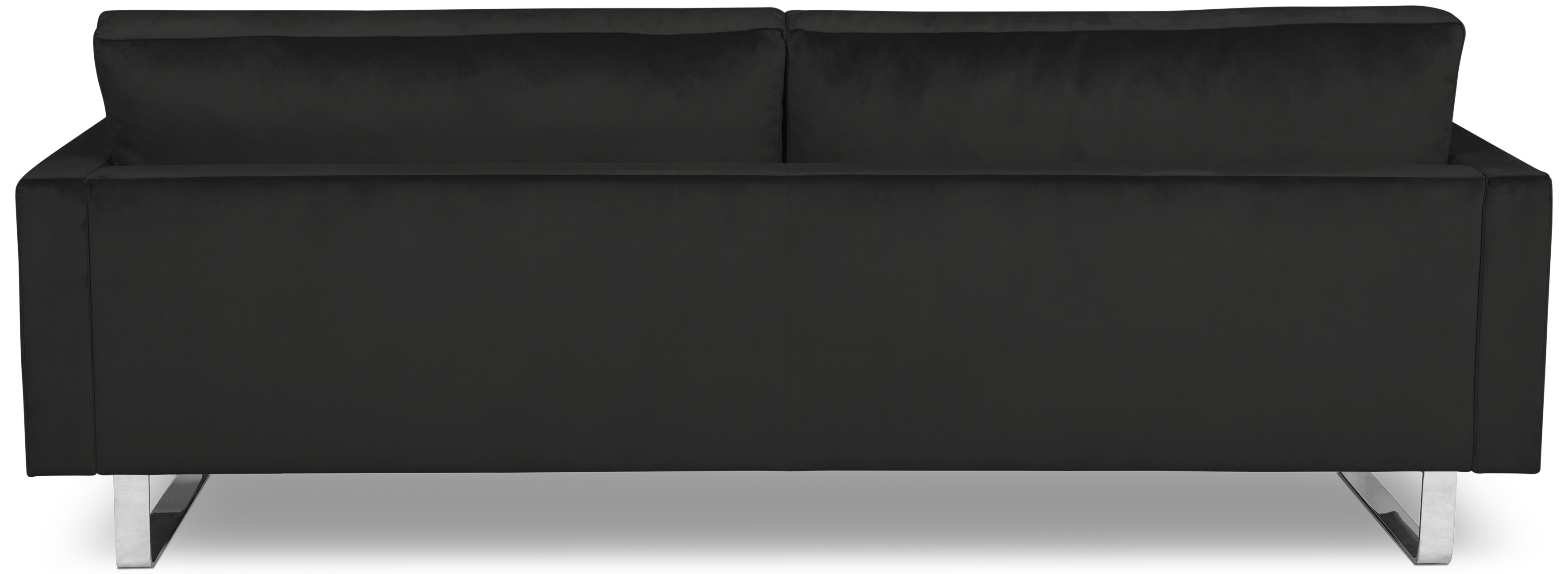 Portobello Sofa 3-Sitzer Samt Metall Schwarz