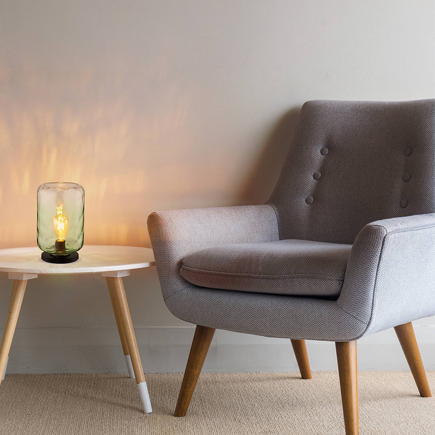 Darina Table Lamp Frosted Glass Iron 1-Light