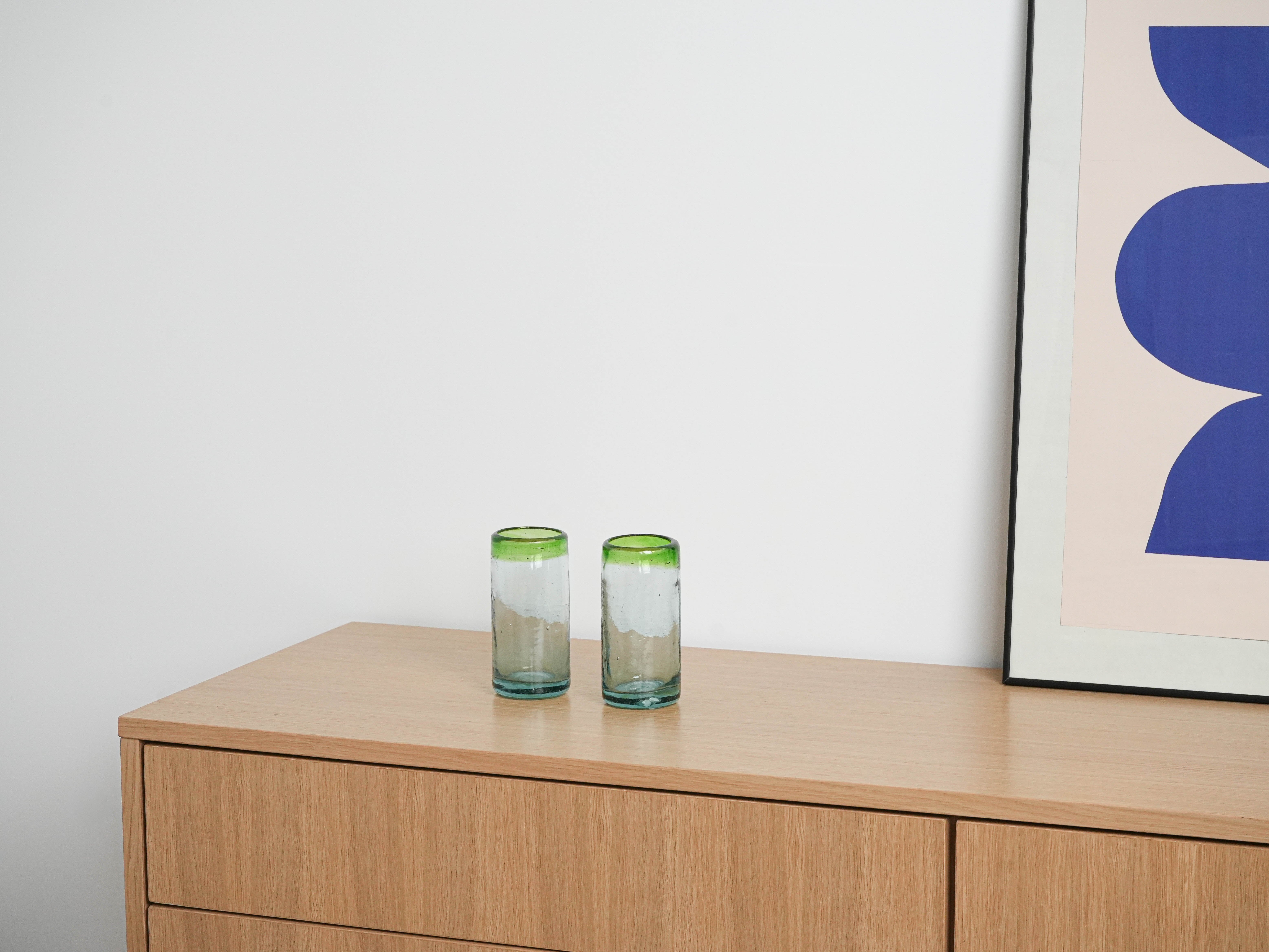 Zweiteiliges Gläserset 1970er Jahre