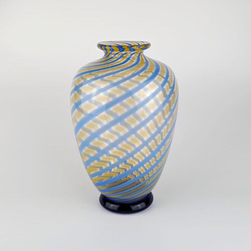 Vintage Vase Muranoglas Mehrfarbig 1950er Jahre