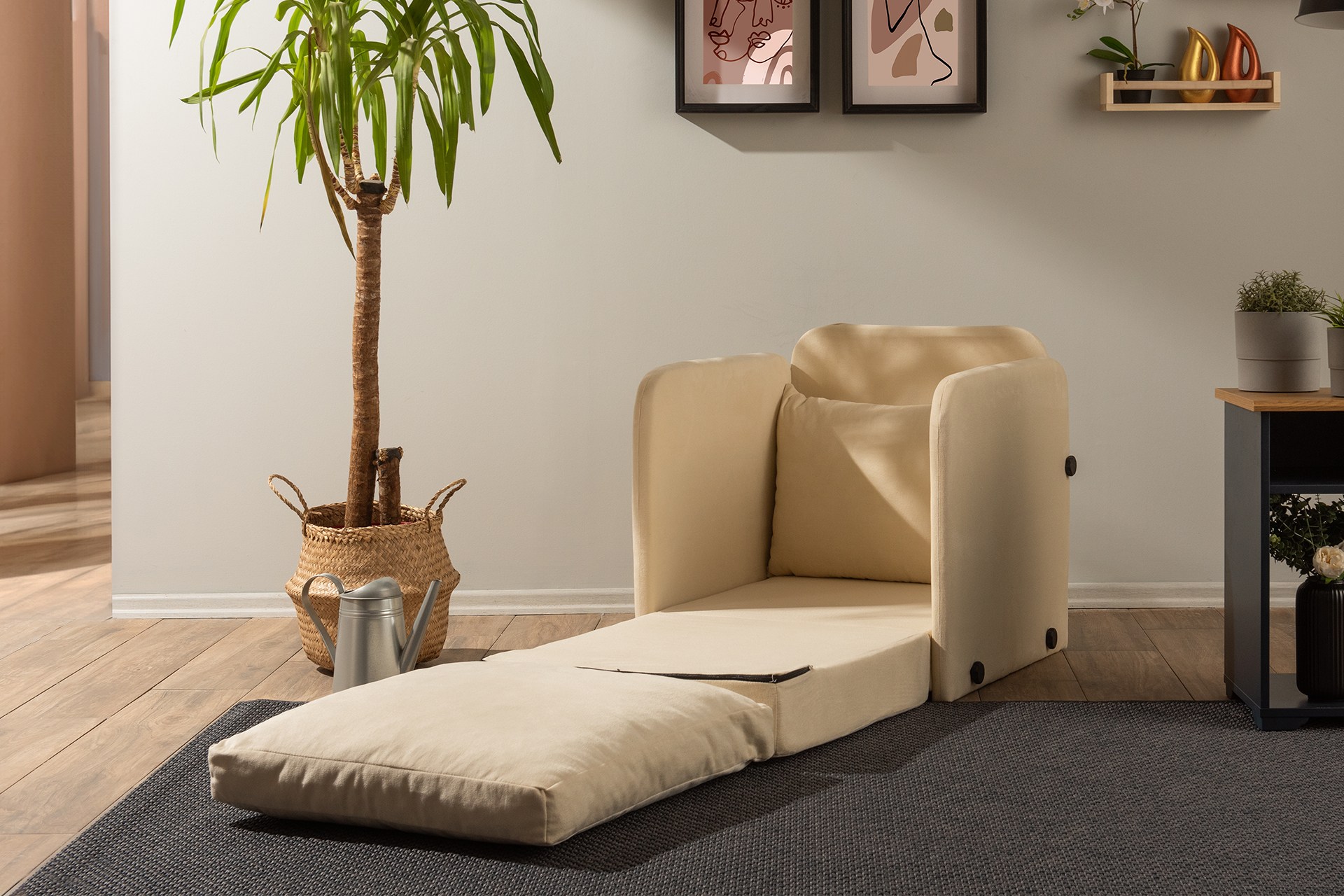 Saga Schlafsofa 1-Sitzer Creme