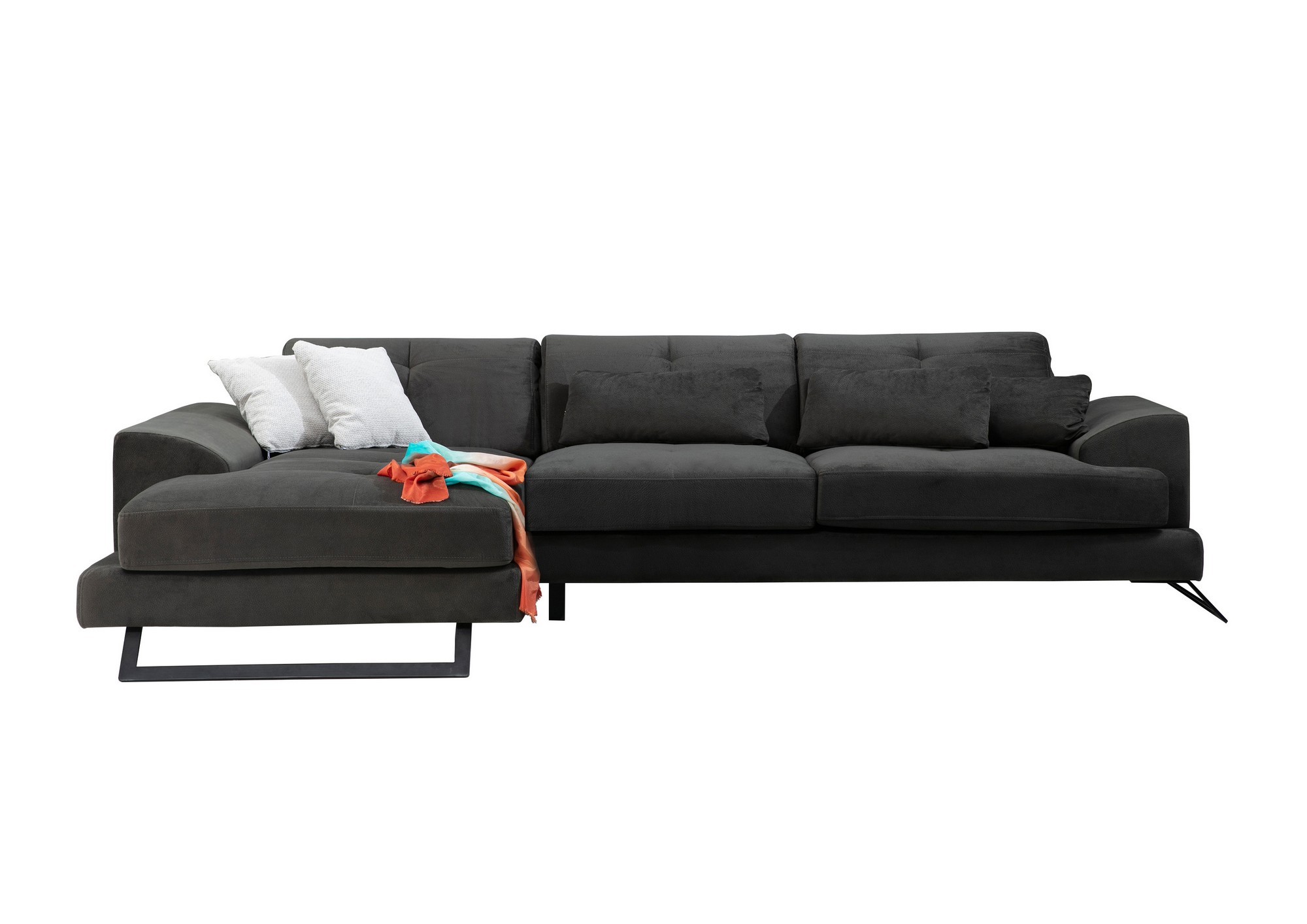 Frido Links Ecksofa Anthracite