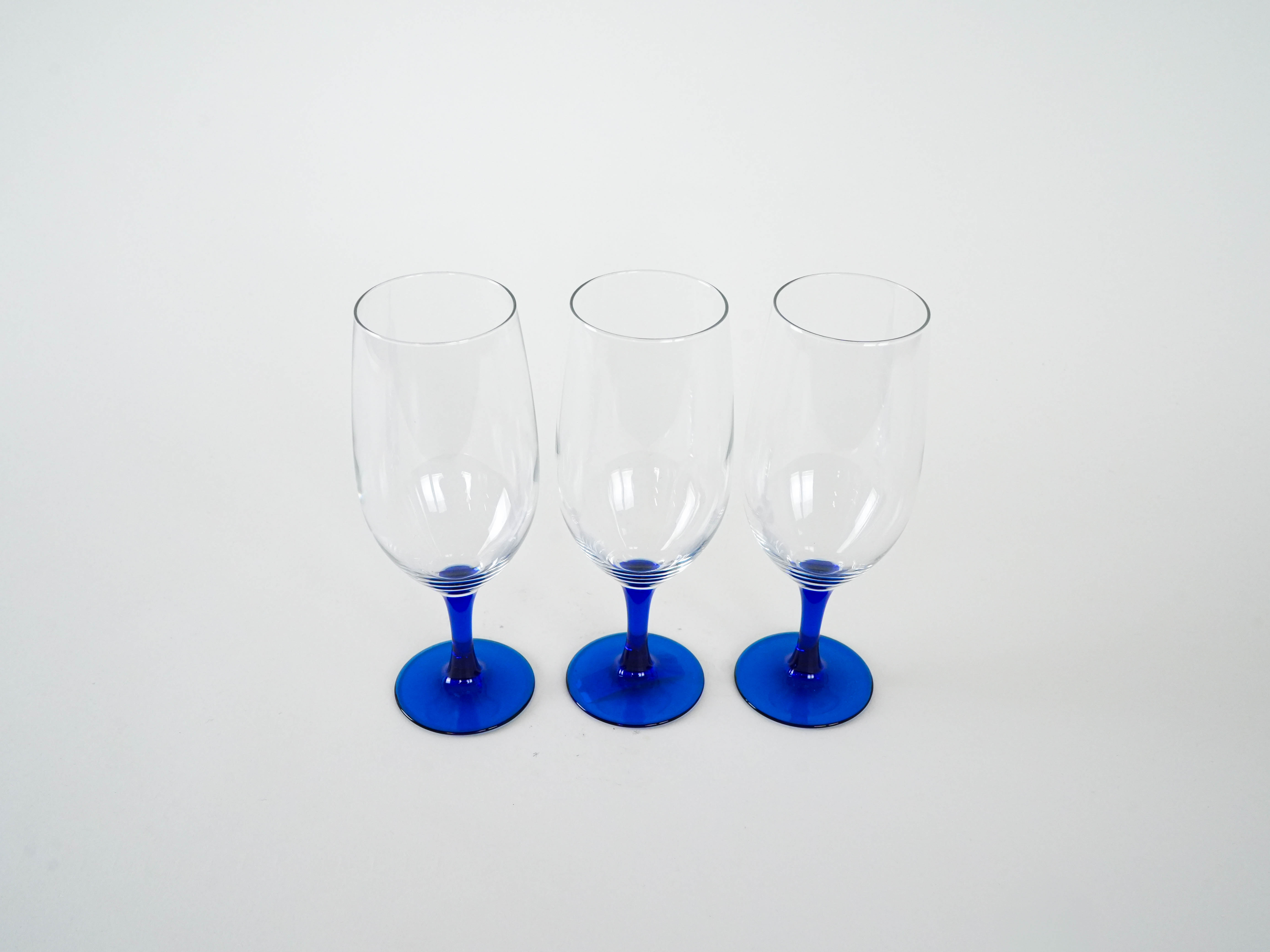 3x Gläser Blau