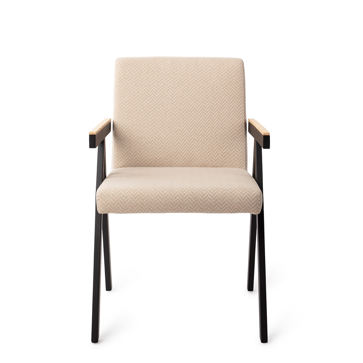 Omuta Dining chair Tan Chevron